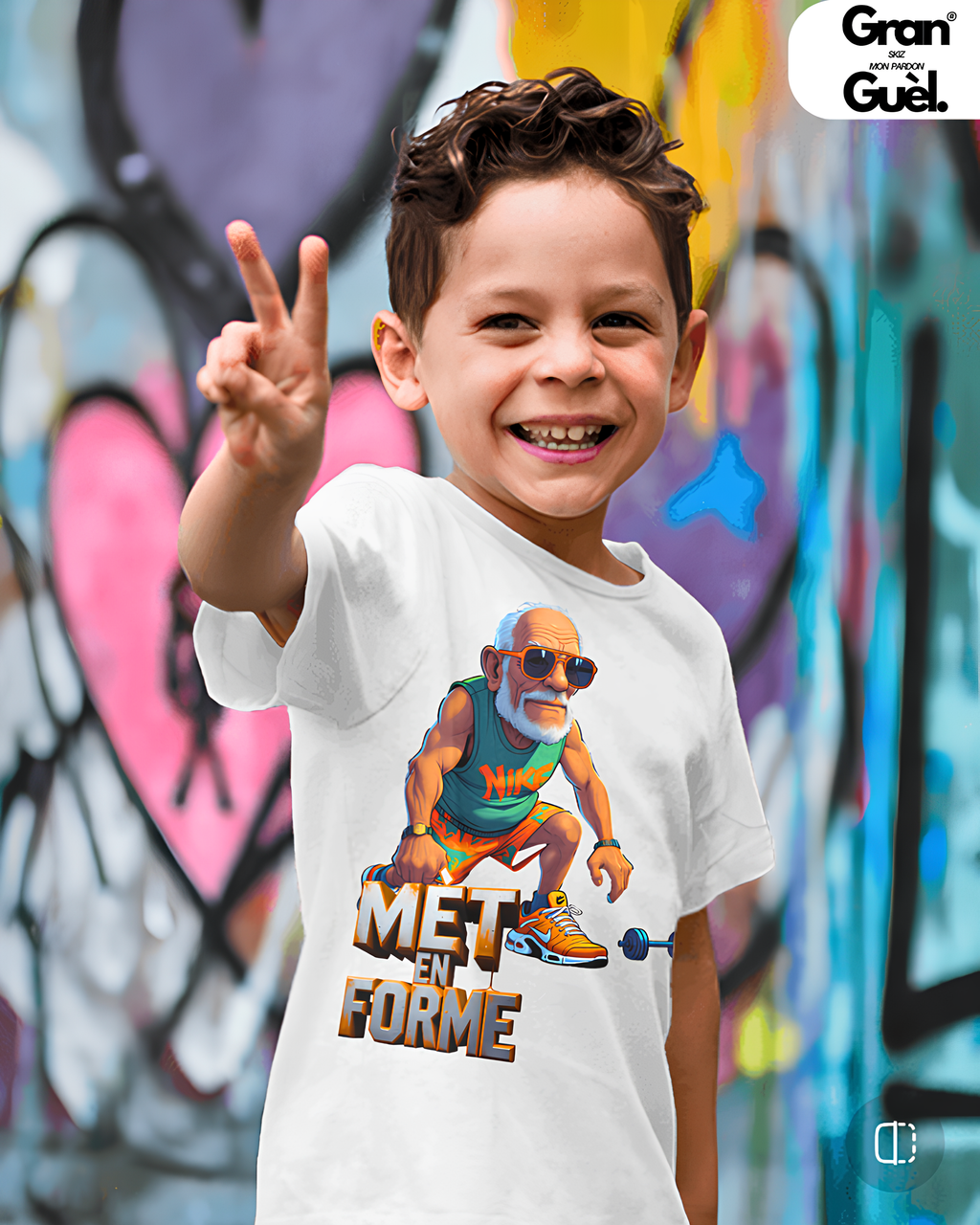 GG - 100%  La Réunion - T-Shirt unisexe - Imprimé "MÈT EN FORME"