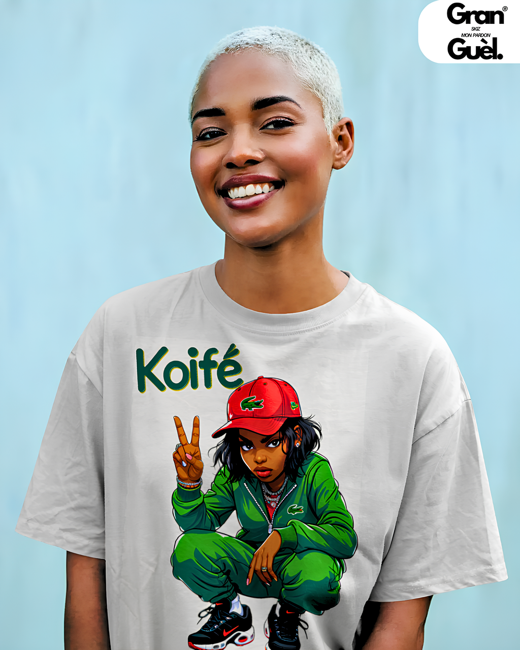 GG - 100%  La Réunion - T-Shirt unisexe - Imprimé "KOIFÉ"