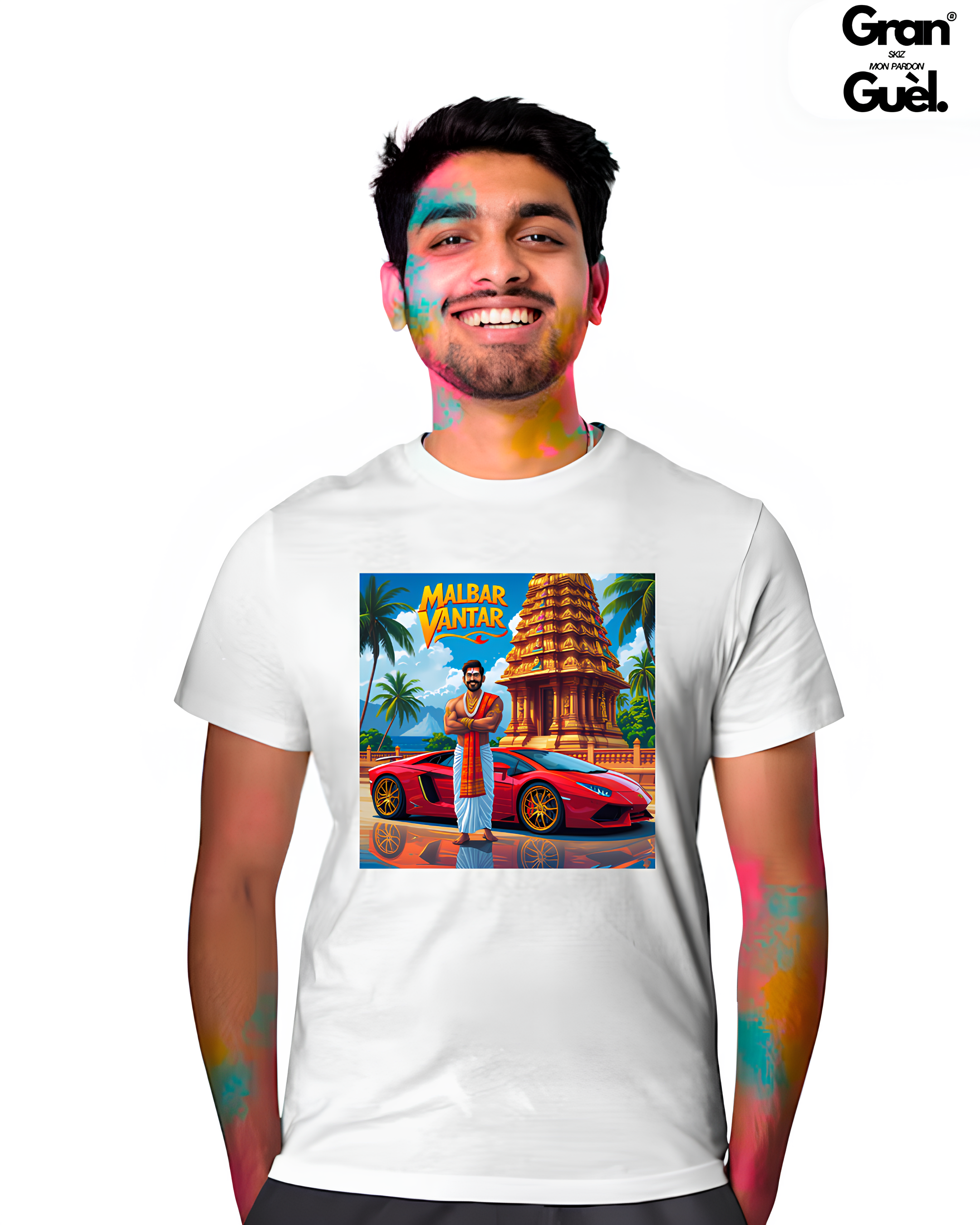 GG - 100%  La Réunion - T-Shirt unisexe - Imprimé "MALBAR VANTAR"