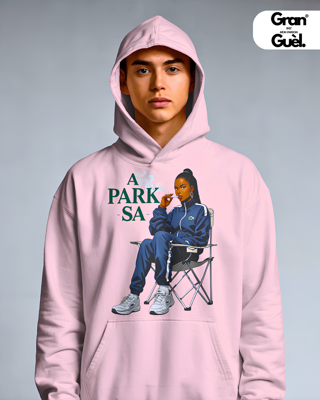 GG - 100%  La Réunion - Sweat à Capuche unisexe - Imprimé "A PARK SA"