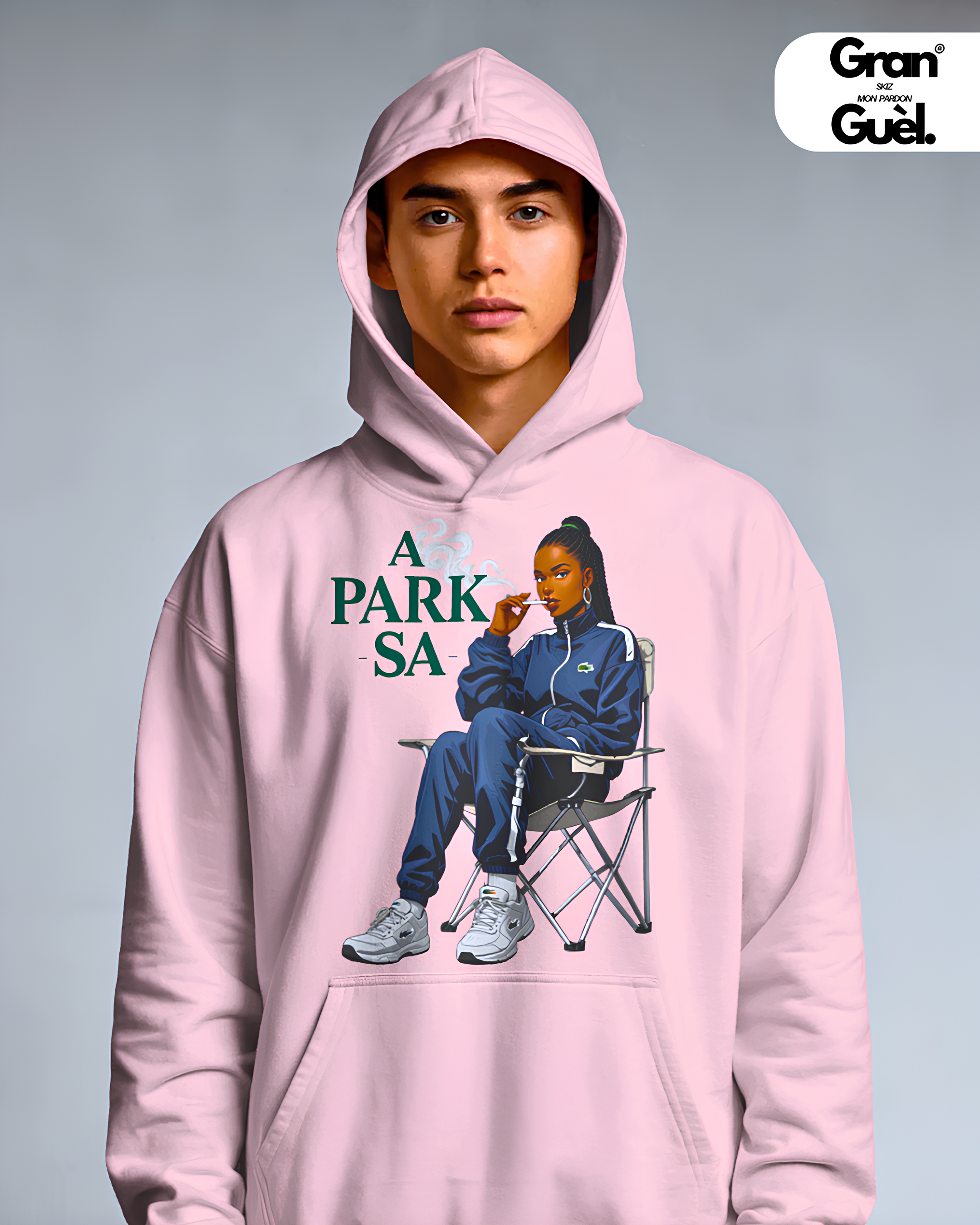 GG - 100%  La Réunion - Sweat à Capuche unisexe - Imprimé "A PARK SA"