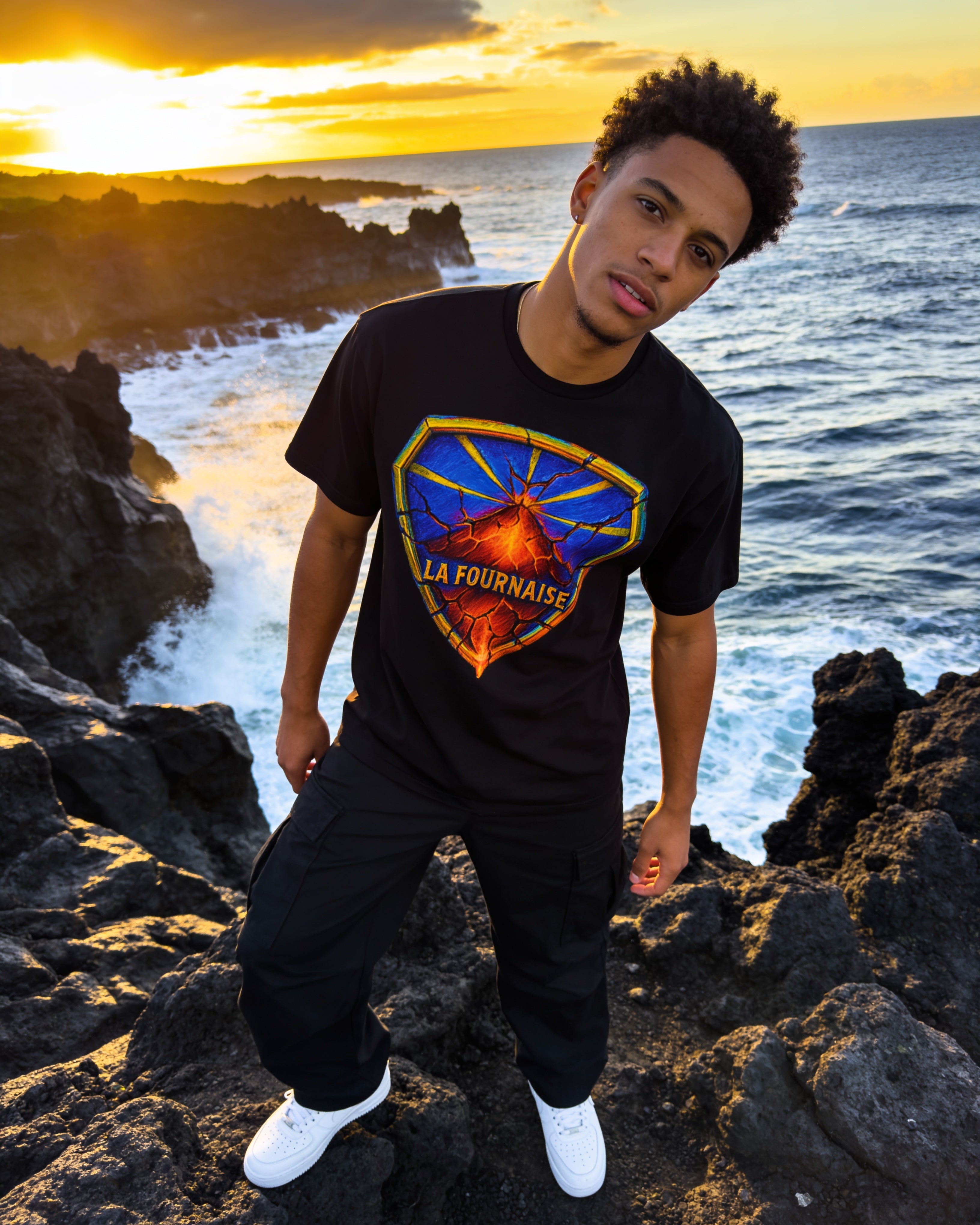 GRAN GUÈL - 100%  La Réunion - T-Shirt unisexe - "LA FOURNAISE"