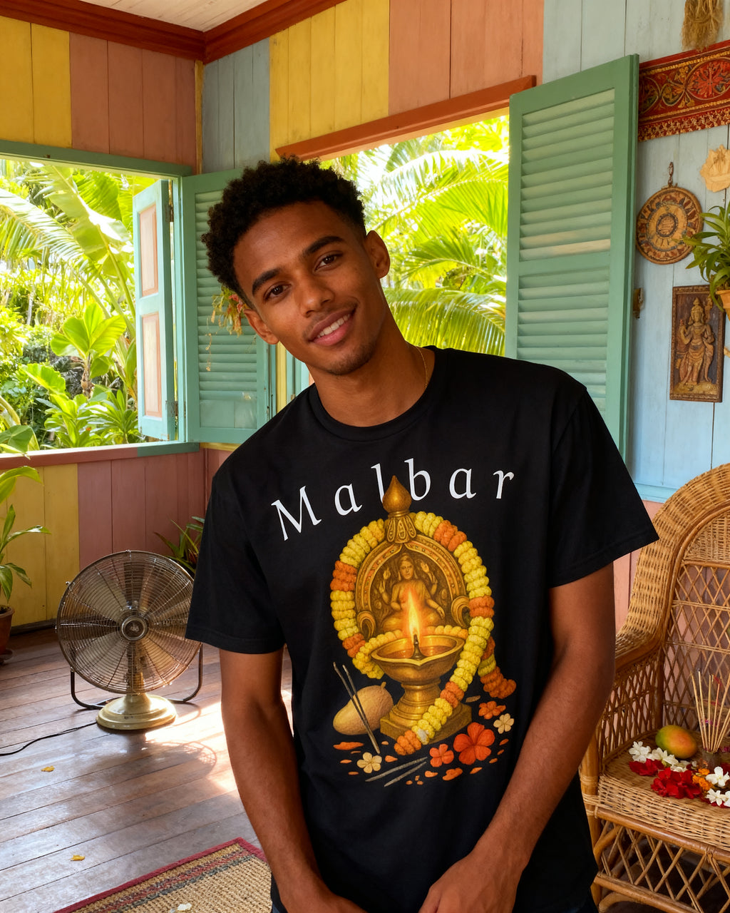 GRAN GUÈL - 100%  La Réunion - T-Shirt unisexe - "MALBAR (Lampe tamoule)"