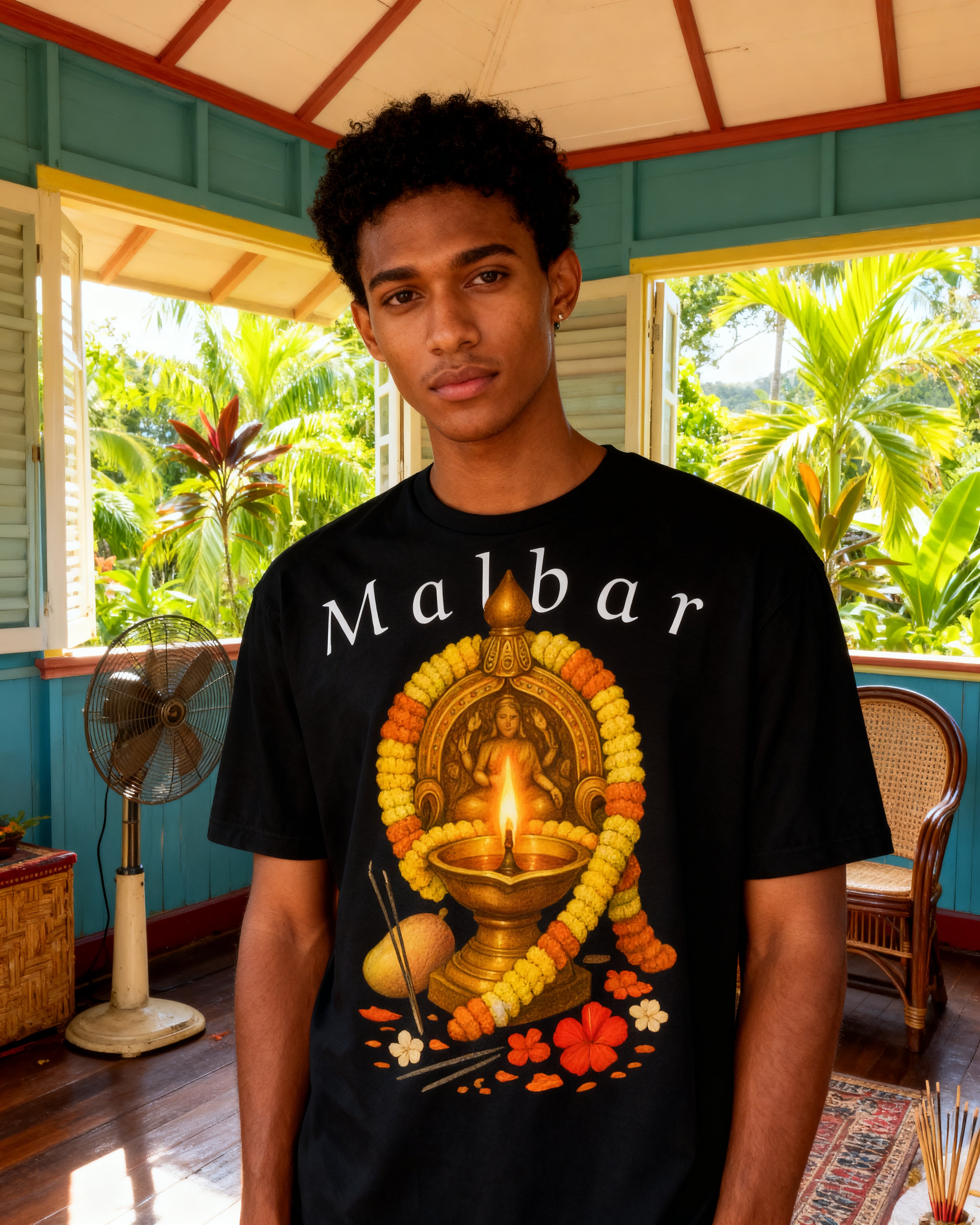 GRAN GUÈL - 100%  La Réunion - T-Shirt unisexe - "MALBAR (Lampe tamoule)"