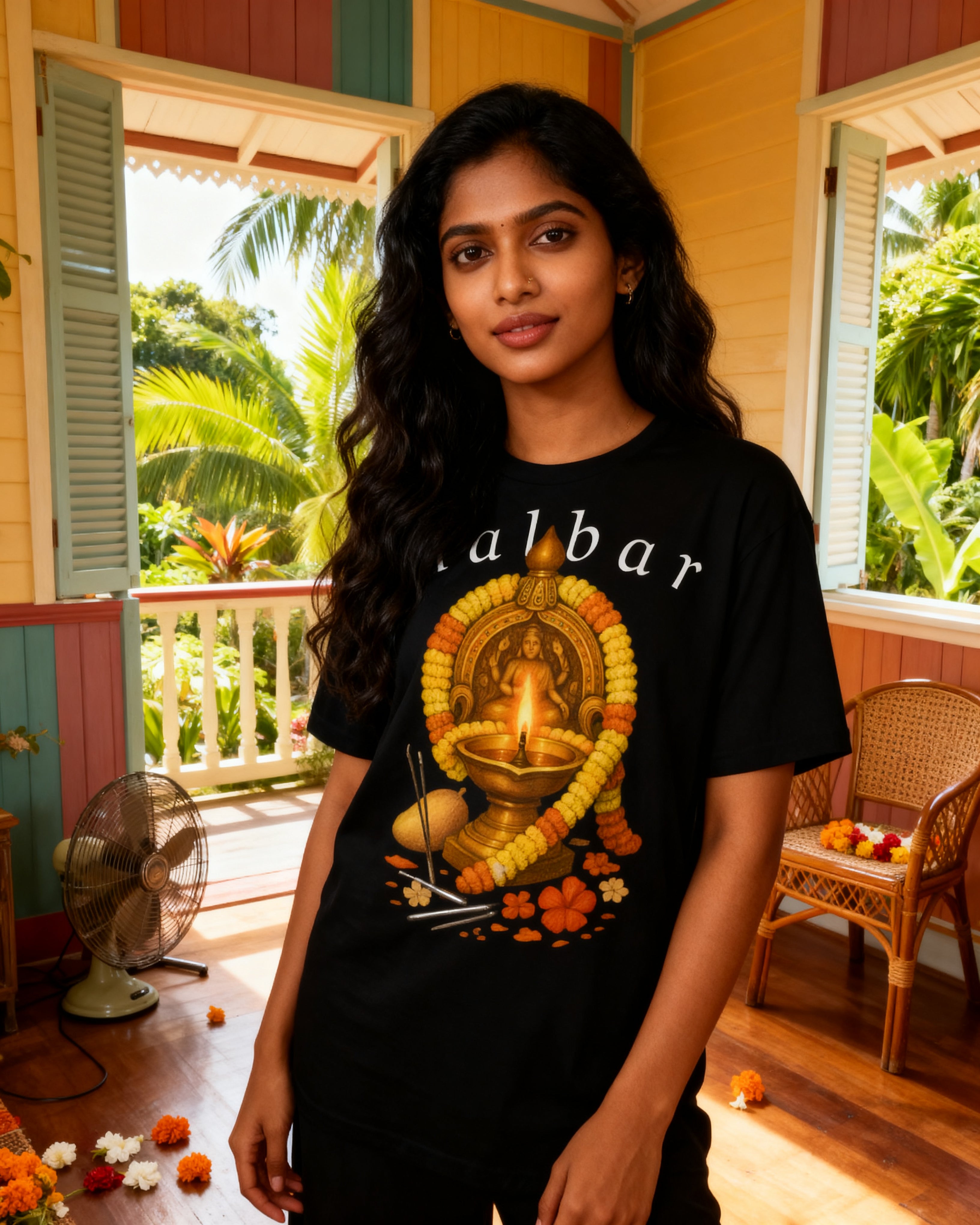 GRAN GUÈL - 100%  La Réunion - T-Shirt unisexe - "MALBAR (Lampe tamoule)"
