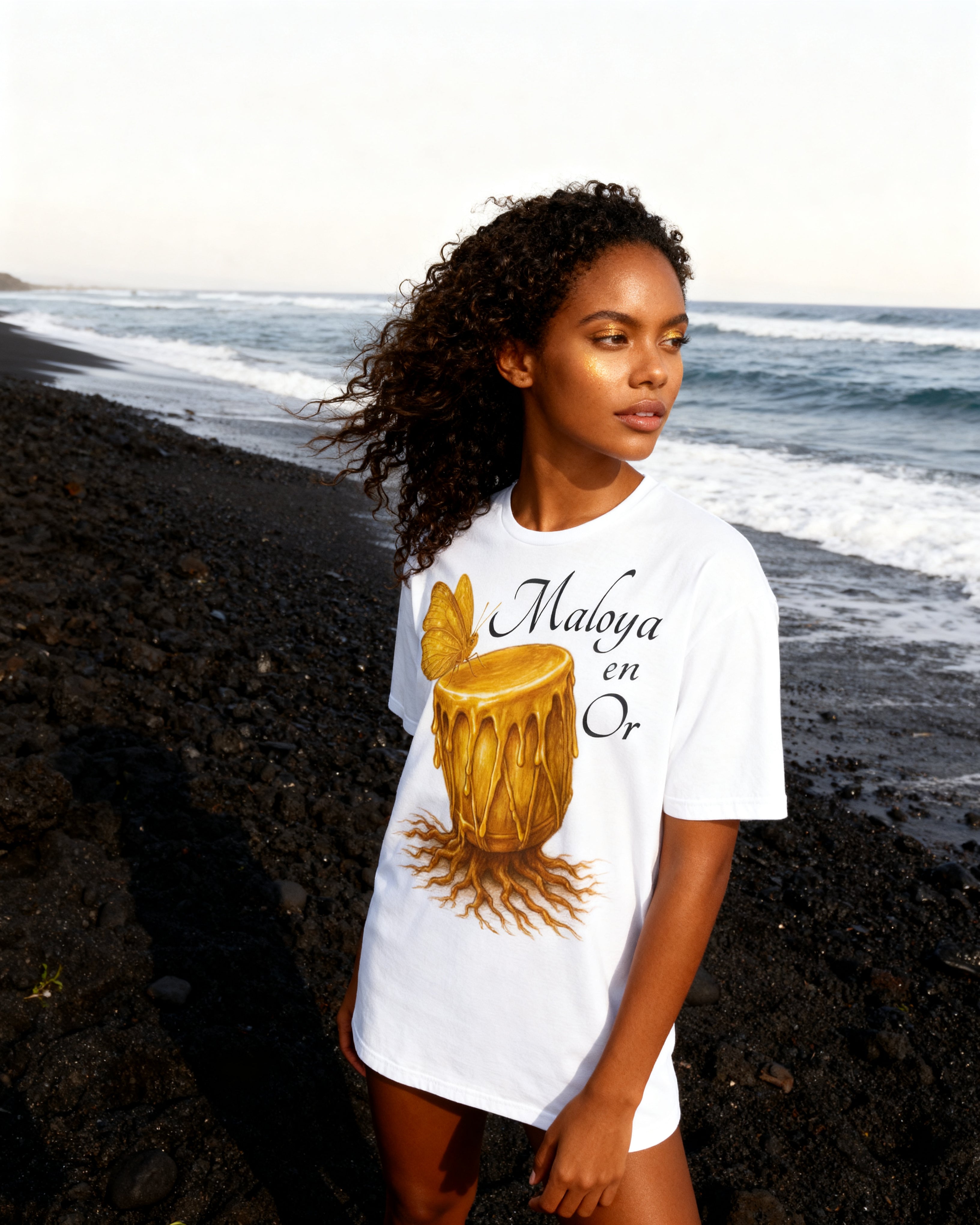 GRAN GUÈL - 100%  La Réunion - T-Shirt unisexe - "MALOYA EN OR (2)"