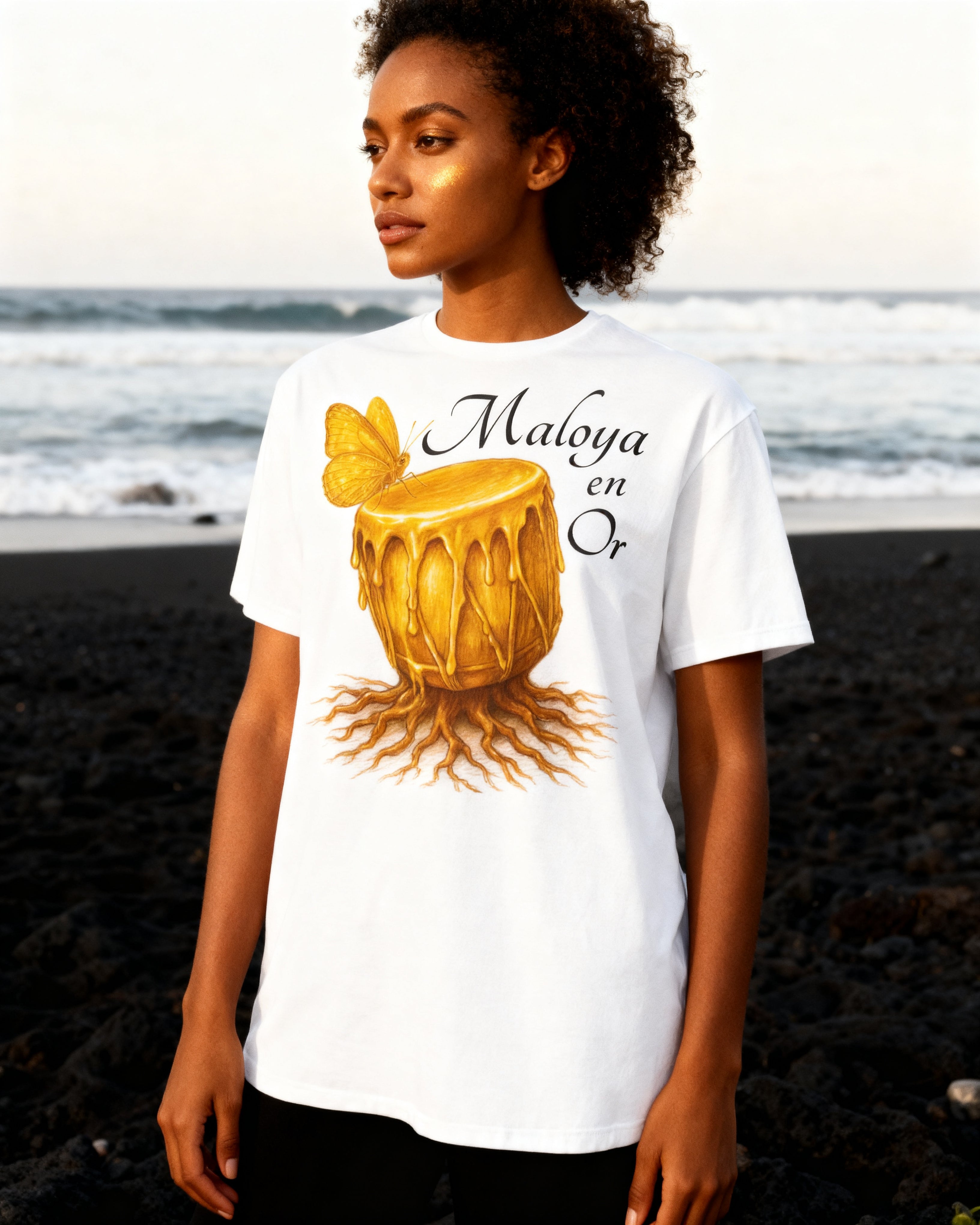 GRAN GUÈL - 100%  La Réunion - T-Shirt unisexe - "MALOYA EN OR (2)"