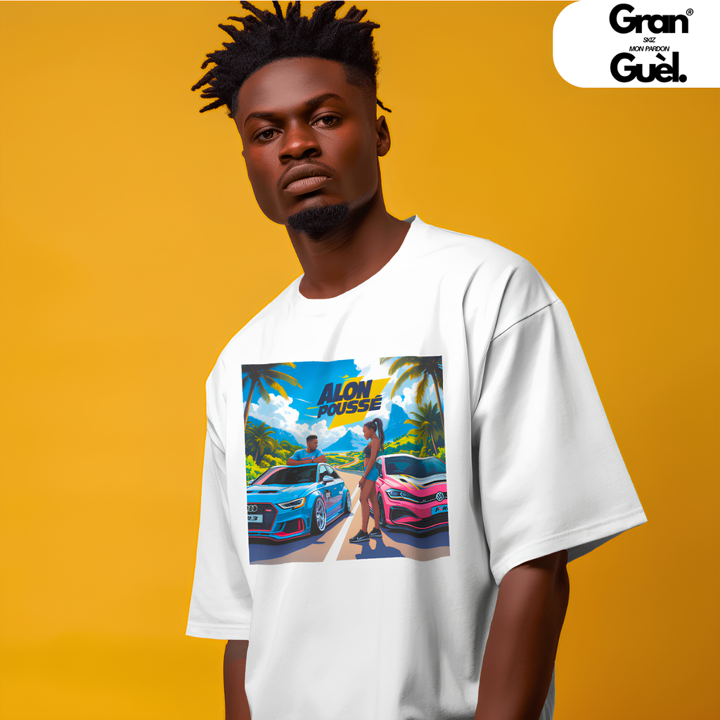GG - LOTO ADDICT 974 - T-Shirt unisexe - Imprimé "ALON POUSSÉ"