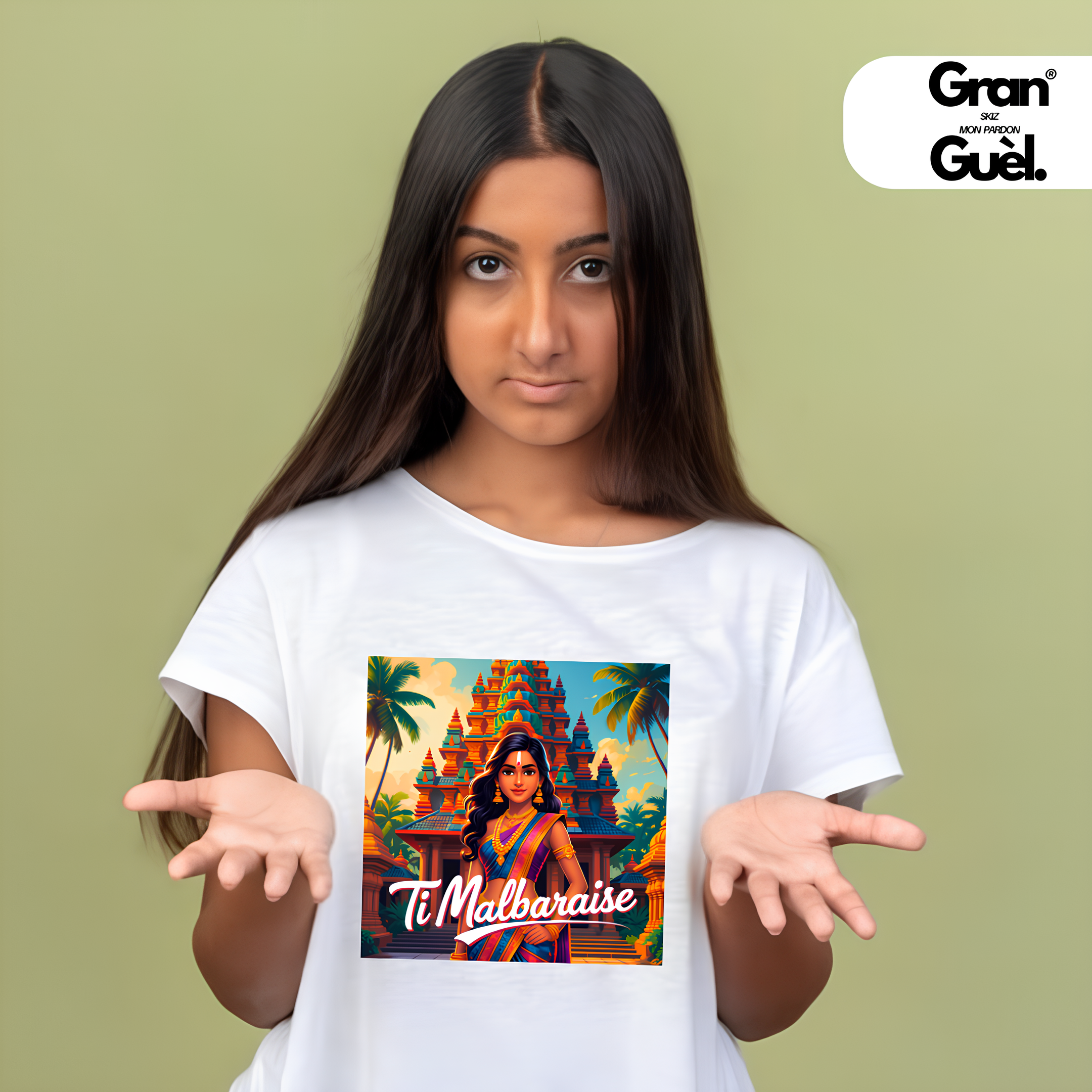 GG - 100% MALBAR - T-Shirt unisexe - Imprimé "TI MALBARAISE"