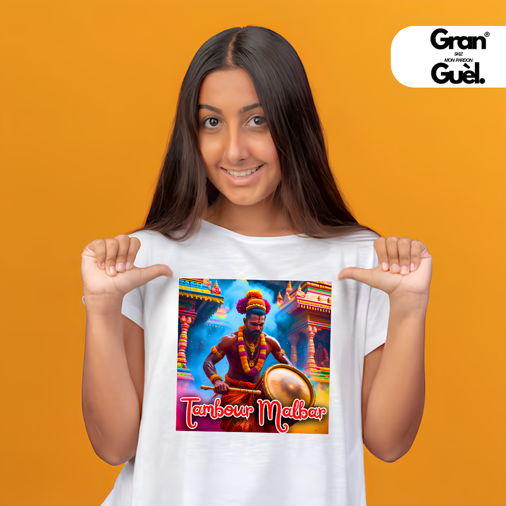 GG - 100% MALBAR - T-Shirt unisexe - Imprimé "TAMBOUR MALBAR"