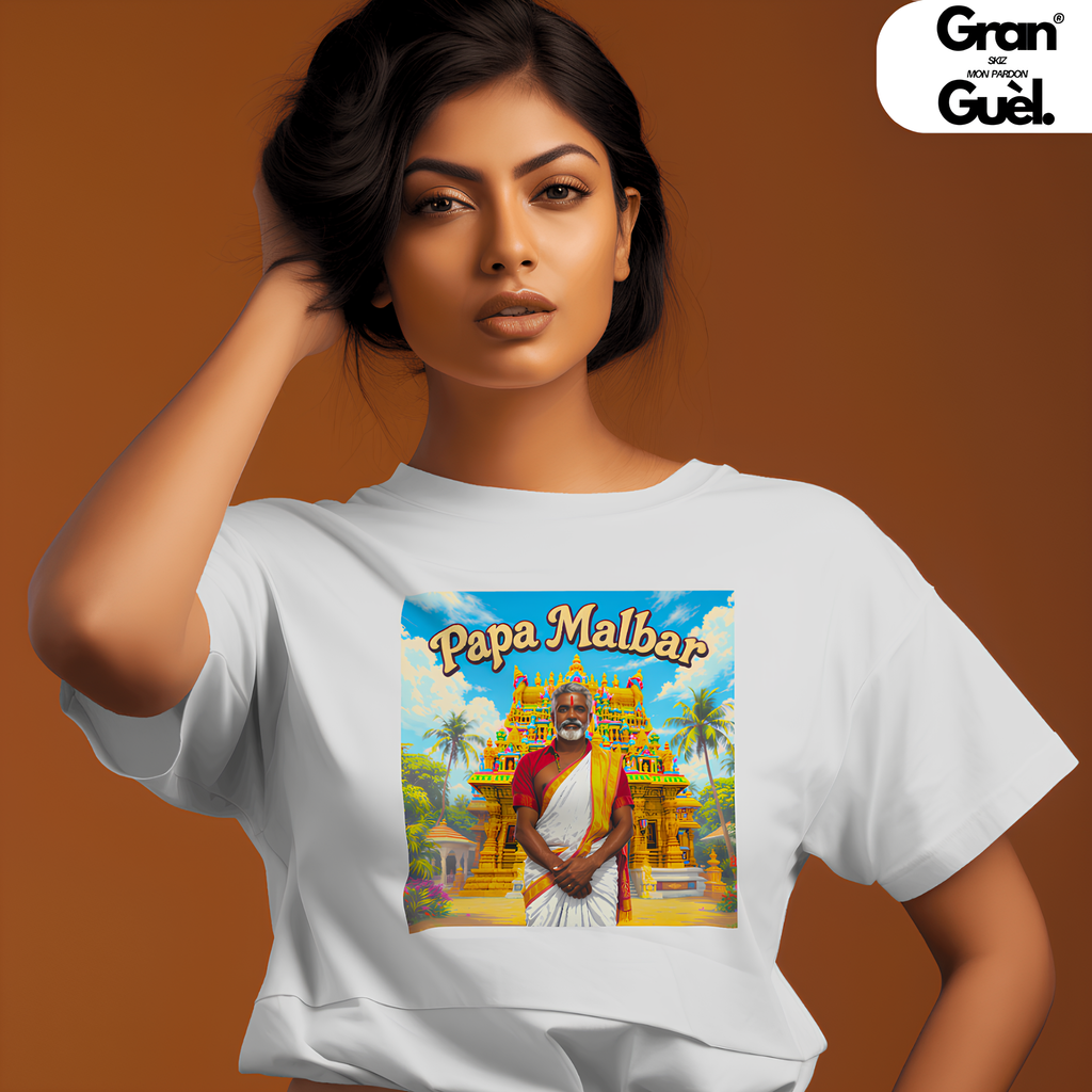 GG - 100%  La Réunion - T-Shirt unisexe - Imprimé "PAPA MALBAR"