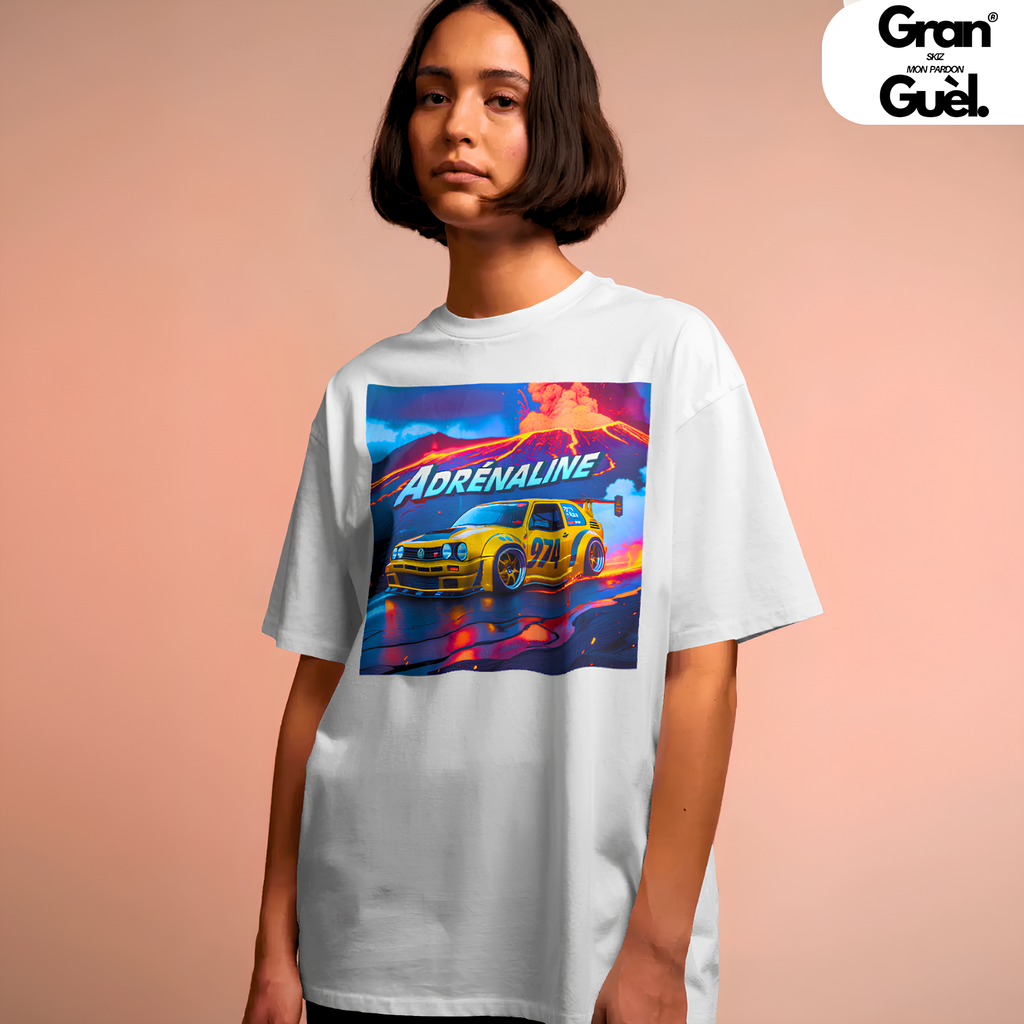 GG - 100% KRÉOL - T-Shirt unisexe - Imprimé "ADRÉNALINE"