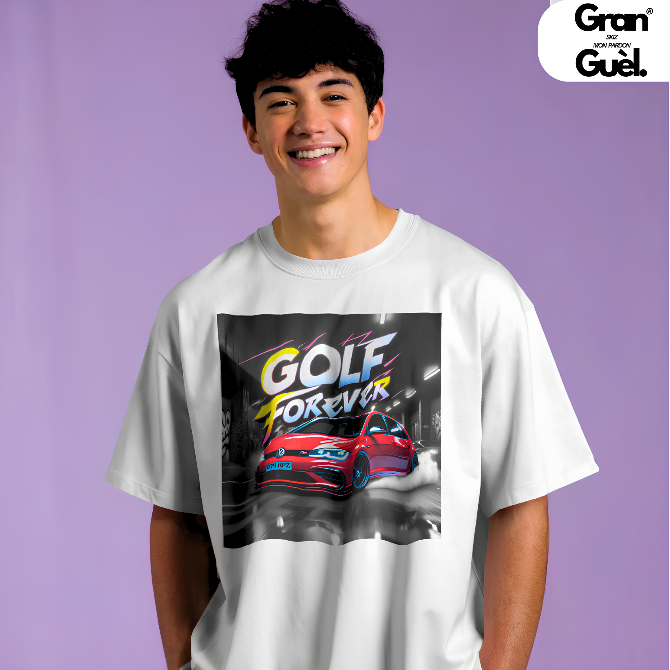 GG - LOTO ADDICT 974 - T-Shirt unisexe - Imprimé "GOLF FOREVER"