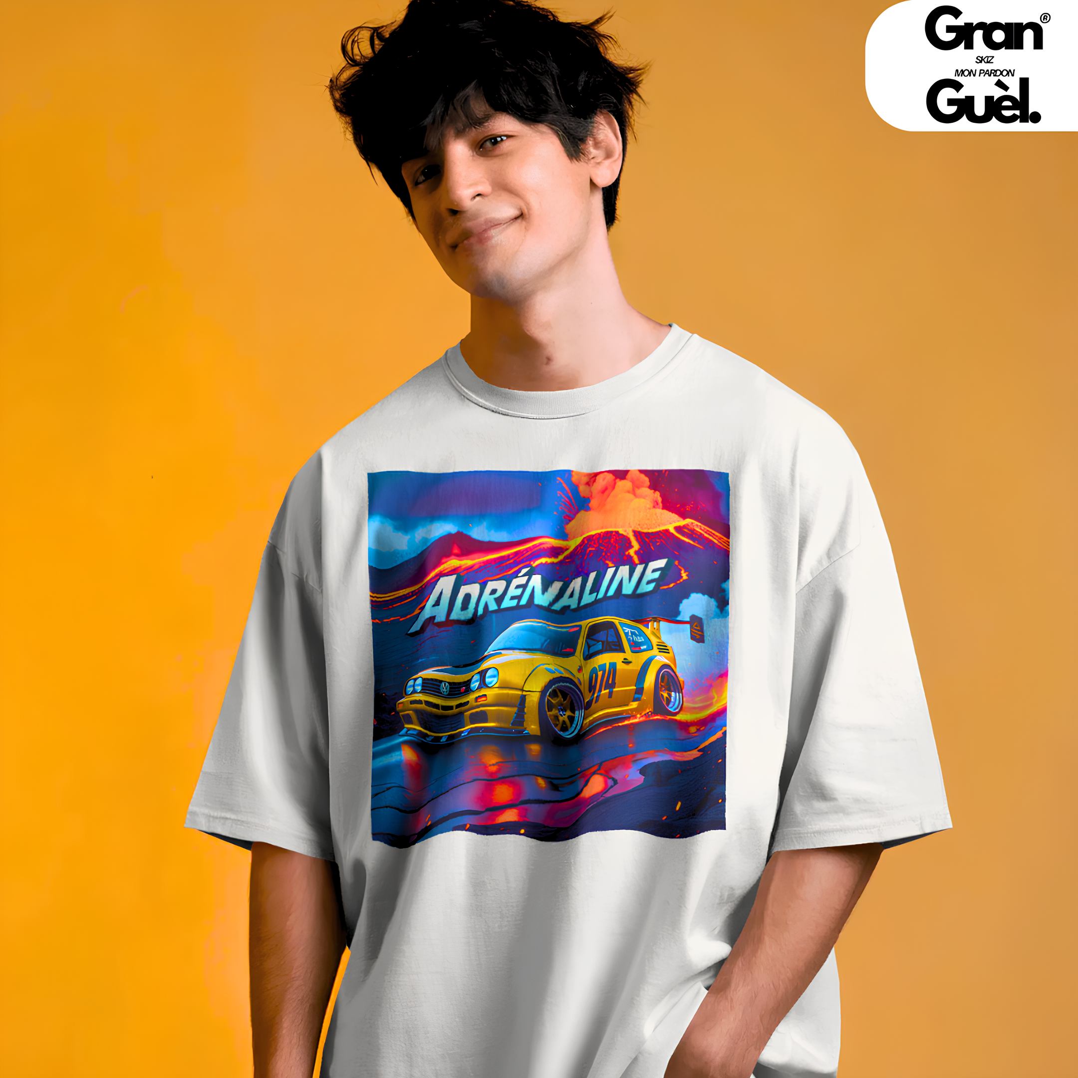 GG - 100% KRÉOL - T-Shirt unisexe - Imprimé "ADRÉNALINE"