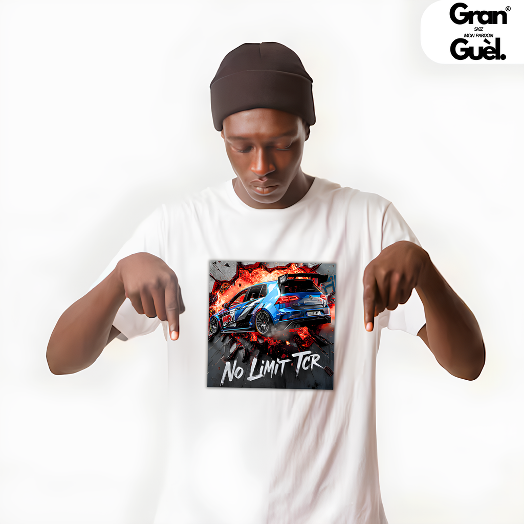 GG - LOTO ADDICT 974 - T-Shirt unisexe - Imprimé "NO LIMIT TCR"