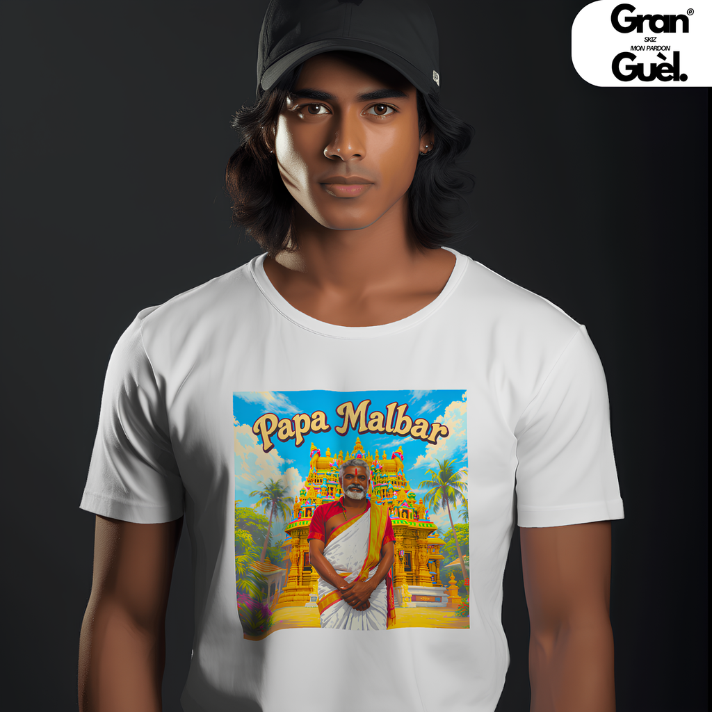 GG - 100%  La Réunion - T-Shirt unisexe - Imprimé "PAPA MALBAR"