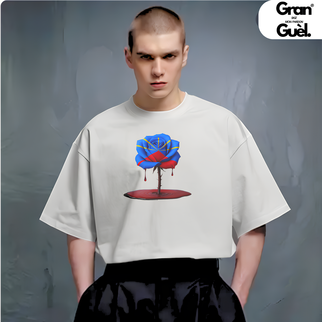 GG - 100%  La Réunion - T-Shirt unisexe - Imprimé "ROSE 974"