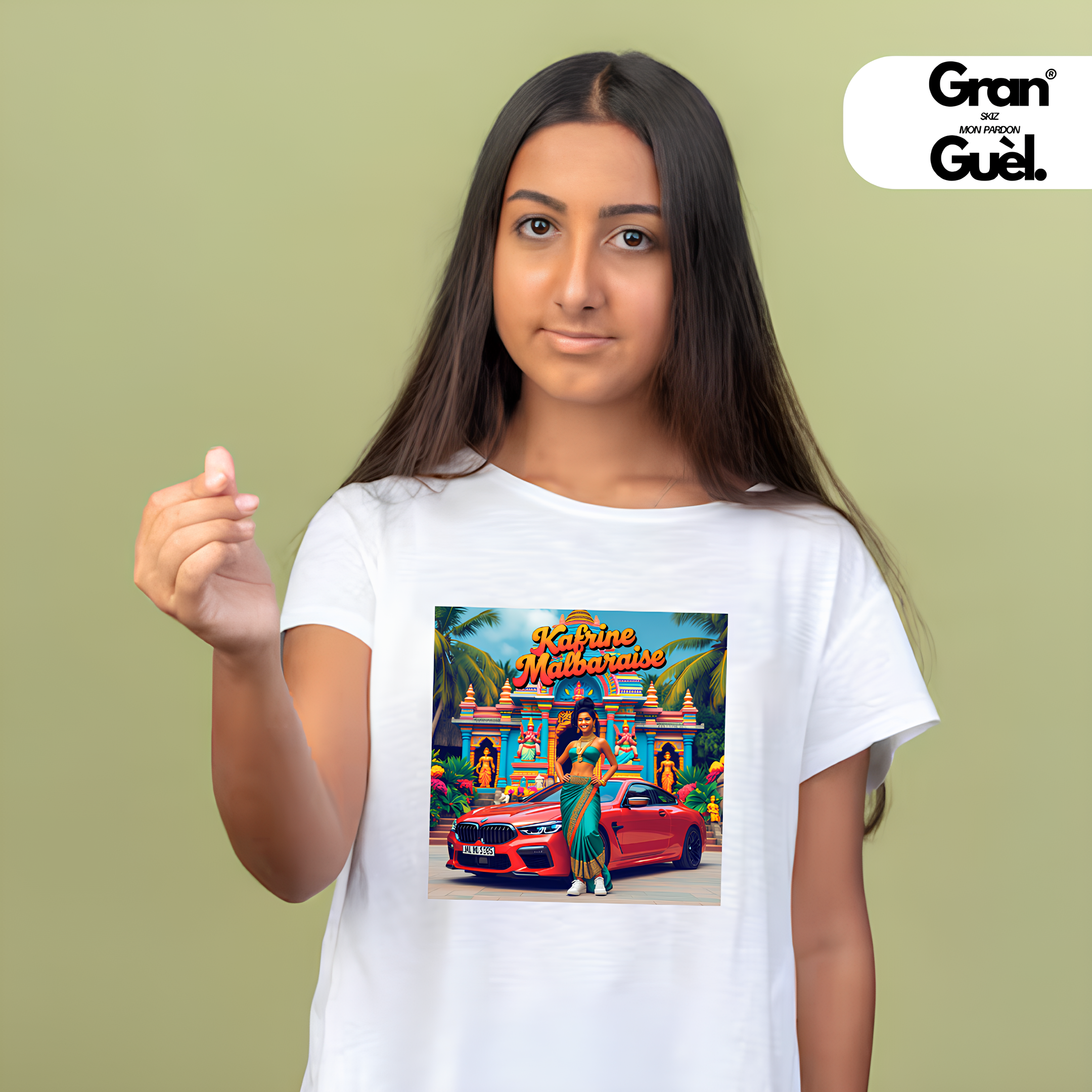 GG - 100% MALBAR - T-Shirt unisexe - Imprimé "KAFRINE MALBARAISE"