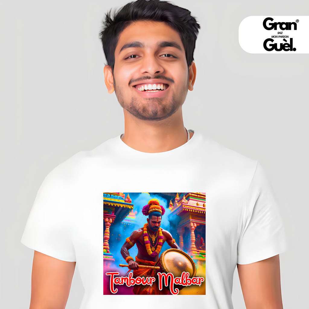 GG - 100% MALBAR - T-Shirt unisexe - Imprimé "TAMBOUR MALBAR"