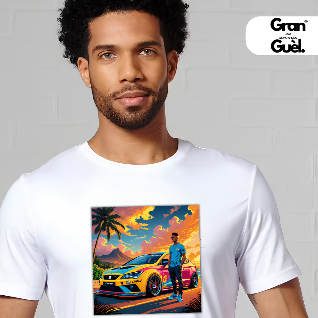 GG - LOTO ADDICT 974 - T-Shirt unisexe - Imprimé "SEAT CUPRA"