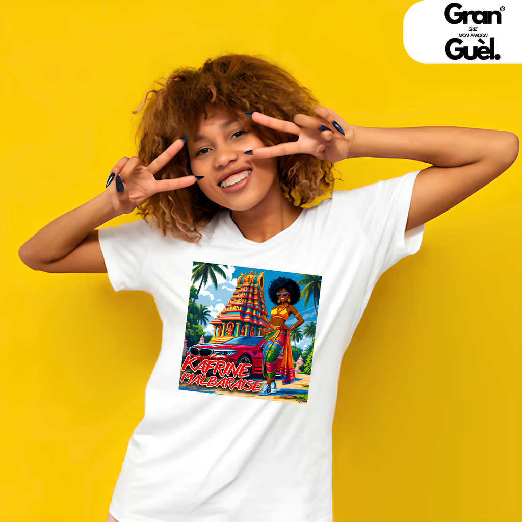 GG - 100% MALBAR - T-Shirt unisexe - Imprimé "KAFRINE MALBARAISE"