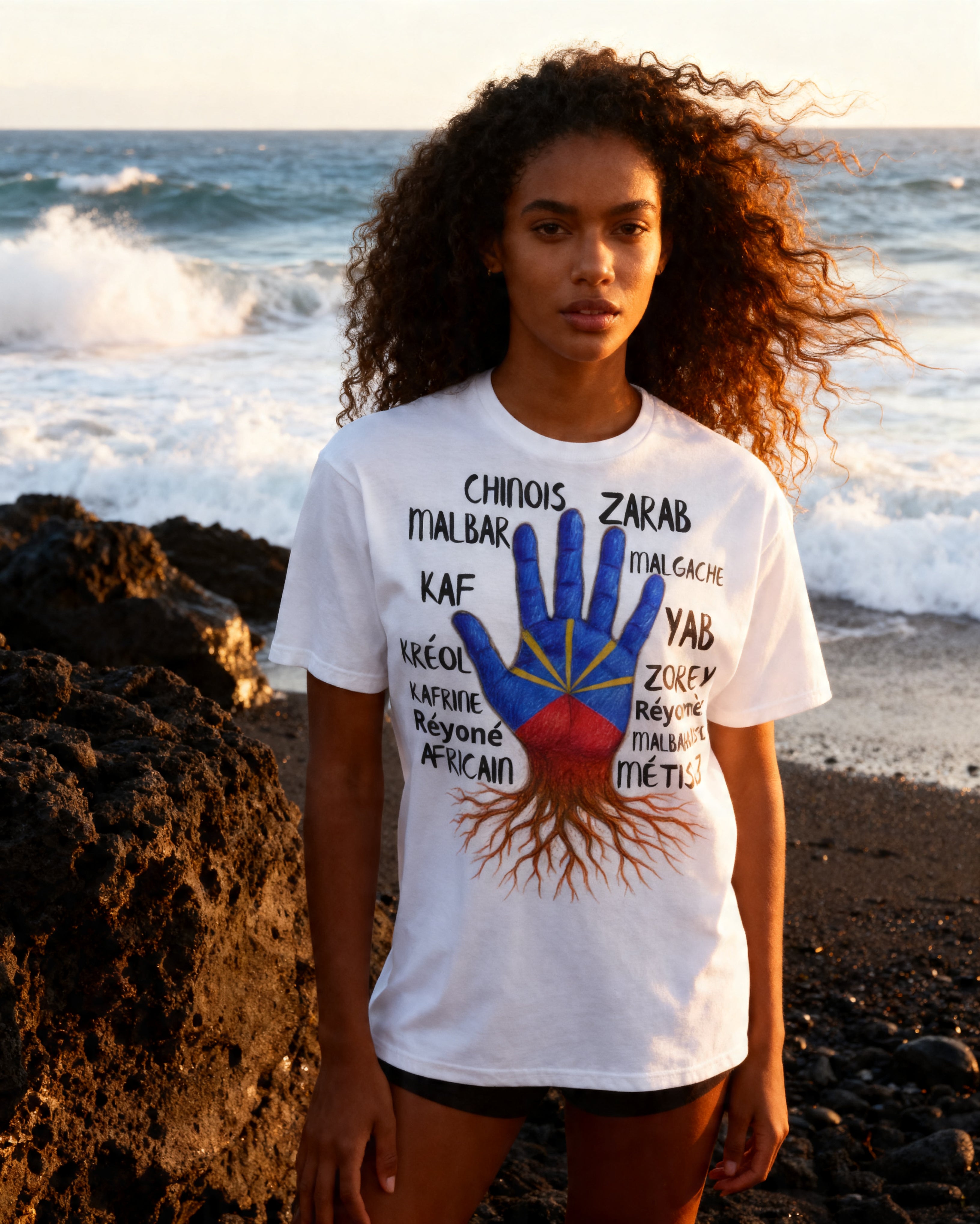 GRAN GUÈL - 100%  La Réunion - T-Shirt unisexe - "RACINE MÉLANZÉ"