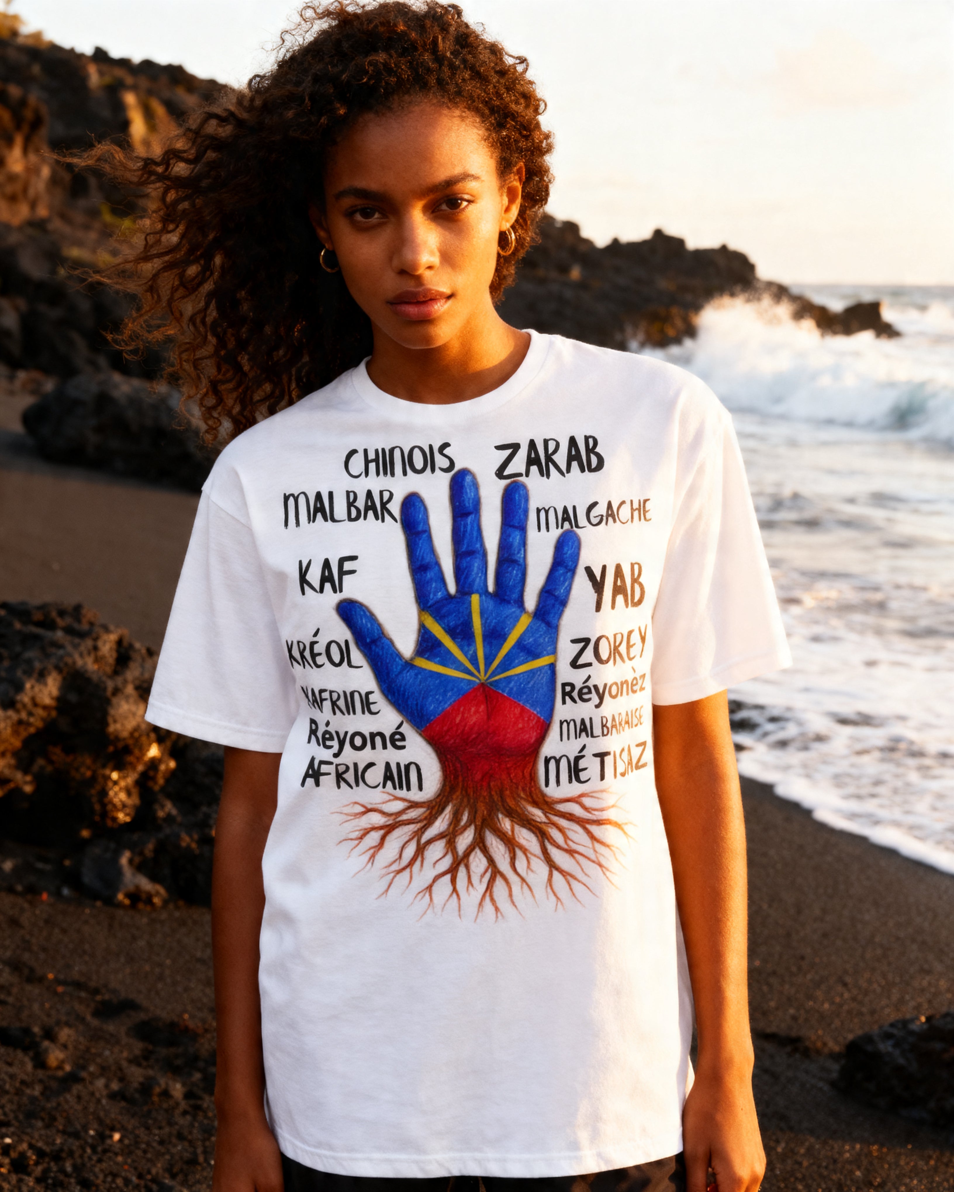 GRAN GUÈL - 100%  La Réunion - T-Shirt unisexe - "RACINE MÉLANZÉ"