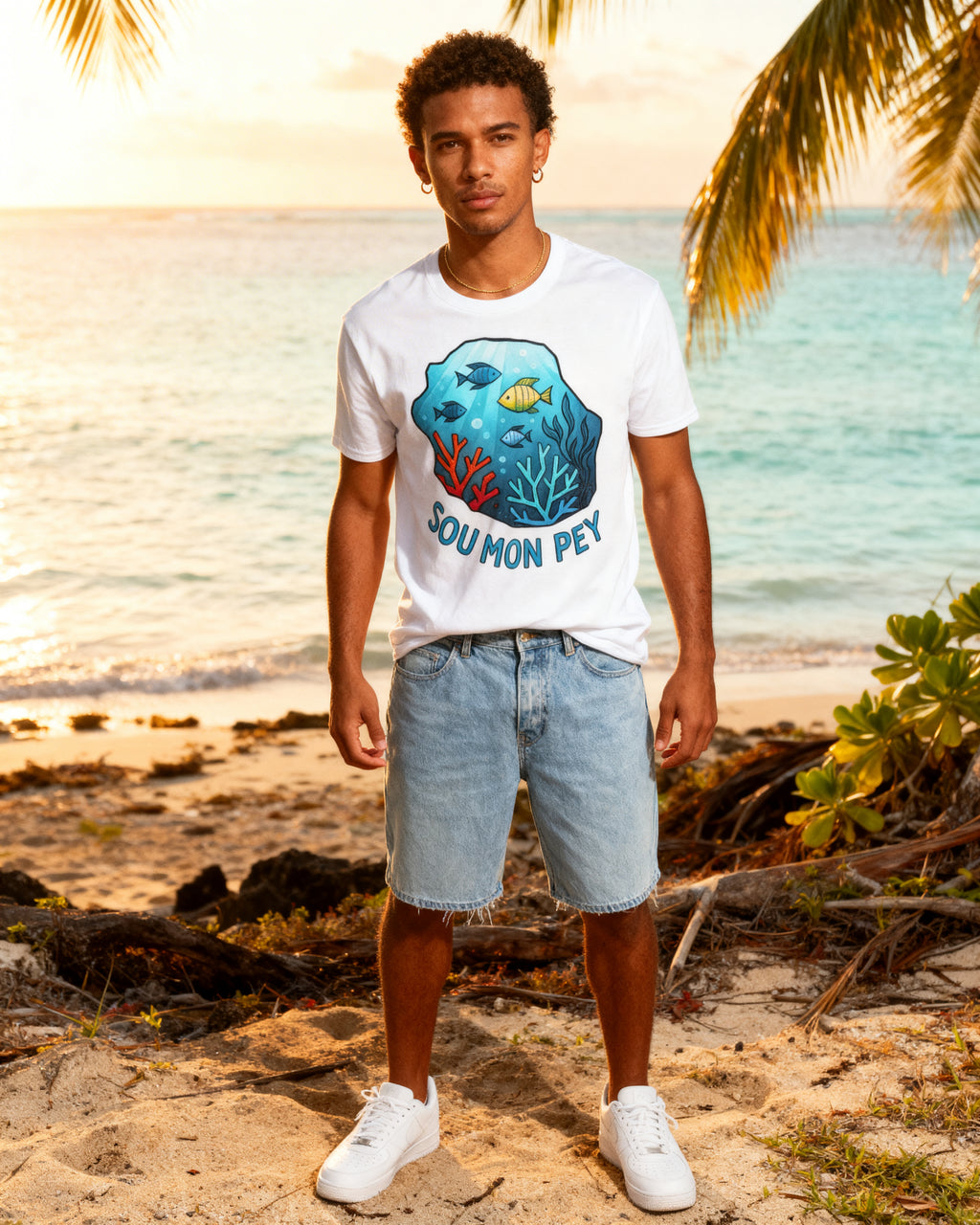GRAN GUÈL - 100%  La Réunion - T-Shirt unisexe - "SOU MON PÉY"