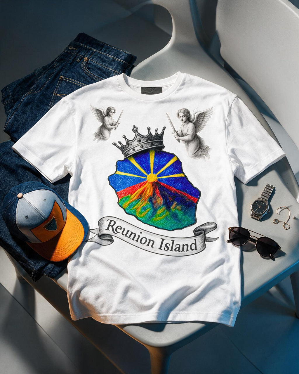 GRAN GUÈL - 100%  La Réunion - T-Shirt unisexe - "ANGE ROYAL"