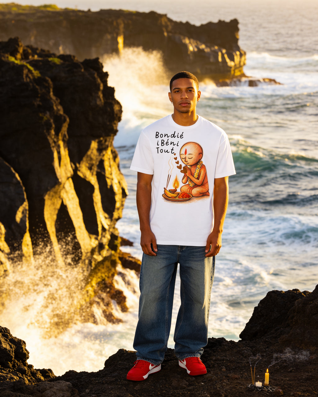 GRAN GUÈL - 100%  La Réunion - T-Shirt unisexe - "BONDIÉ I BÉNI TOUT"