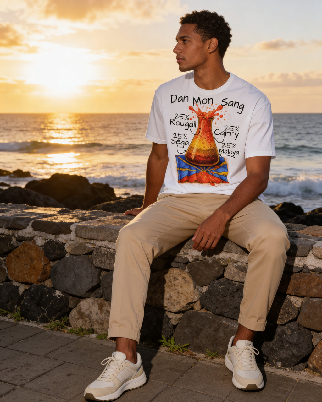 GRAN GUÈL - 100%  La Réunion - T-Shirt unisexe - "DAN MON SANG"