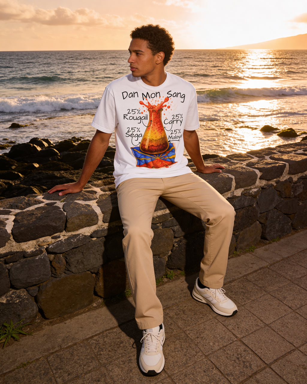 GRAN GUÈL - 100%  La Réunion - T-Shirt unisexe - "DAN MON SANG"