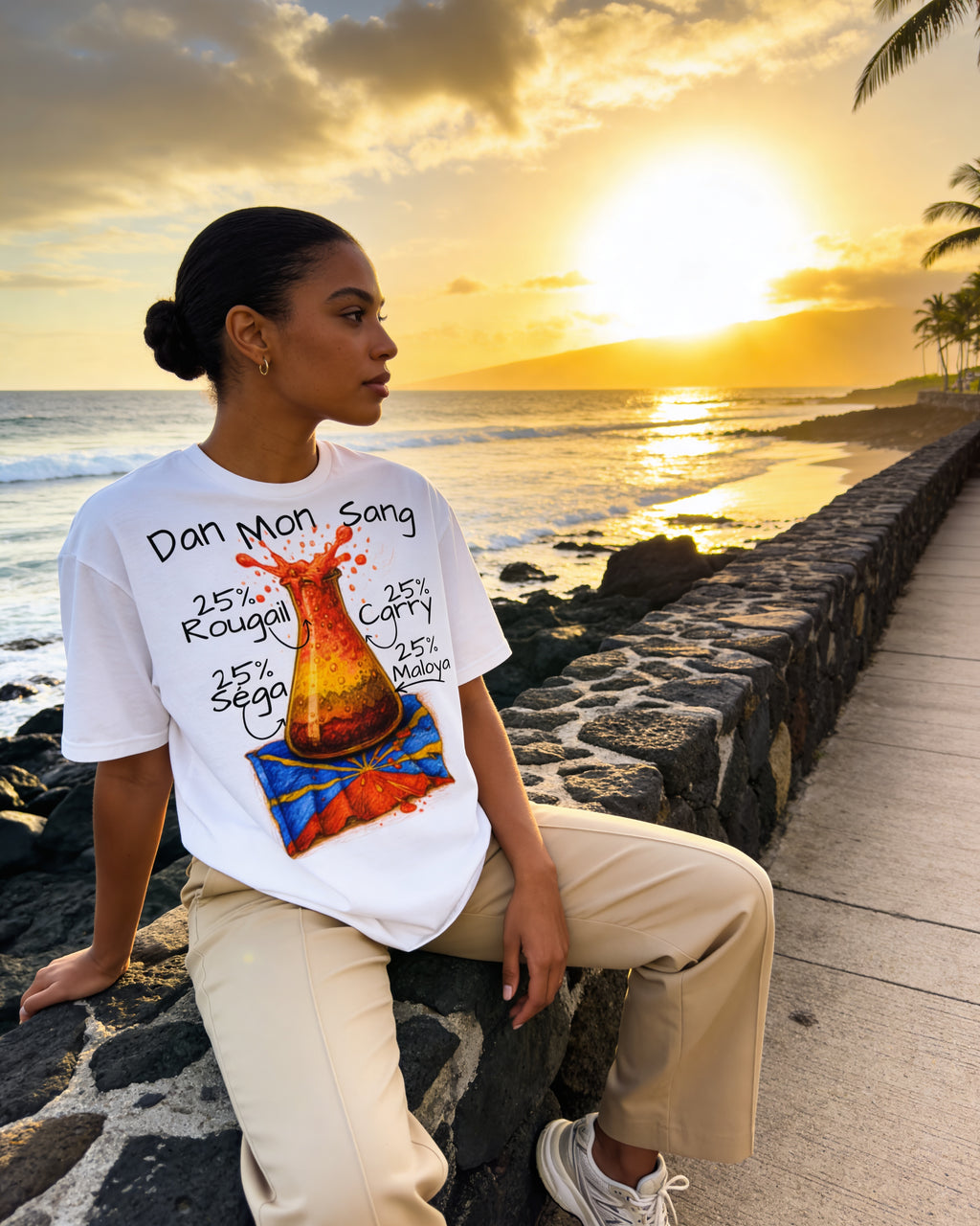 GRAN GUÈL - 100%  La Réunion - T-Shirt unisexe - "DAN MON SANG"