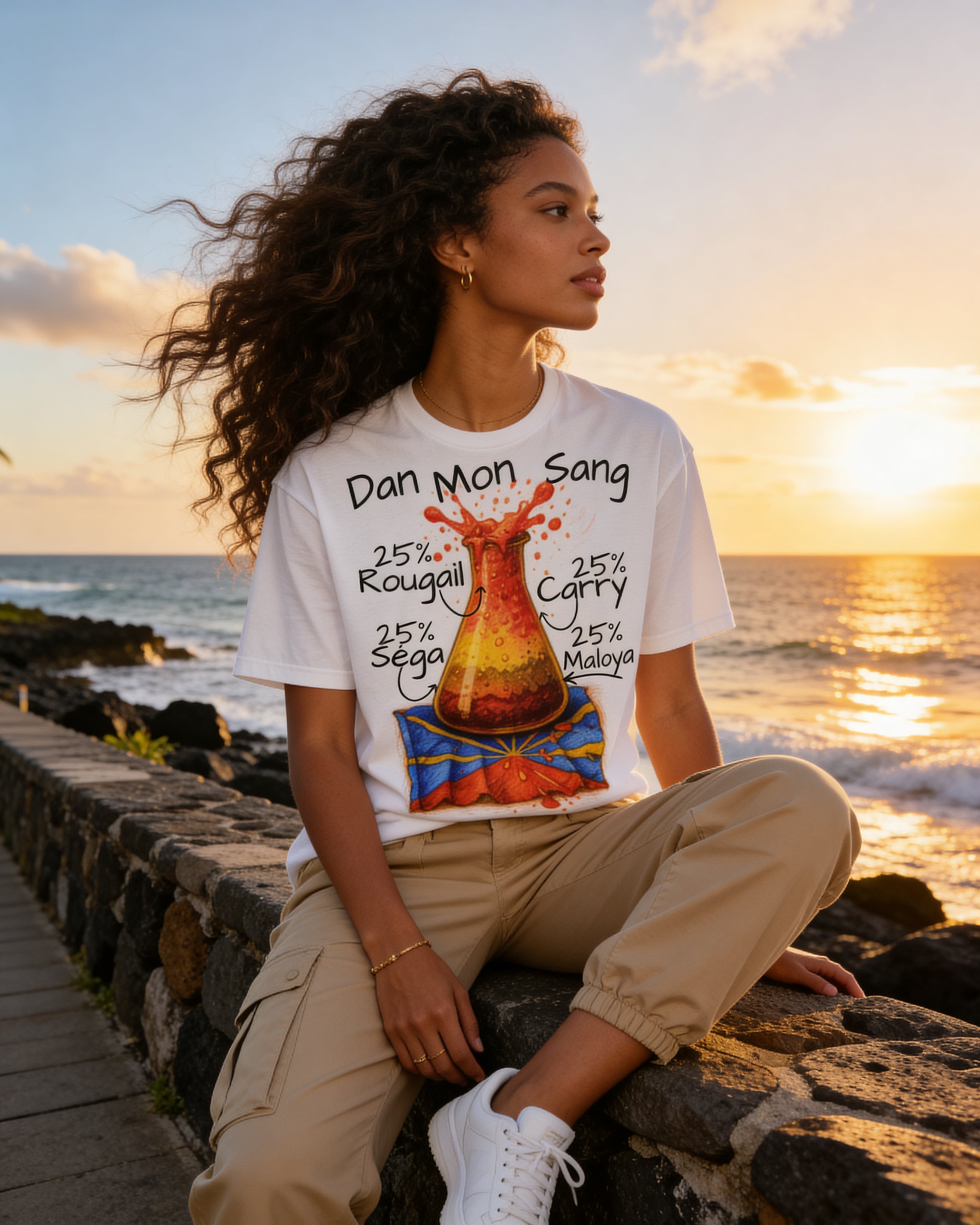 GRAN GUÈL - 100%  La Réunion - T-Shirt unisexe - "DAN MON SANG"