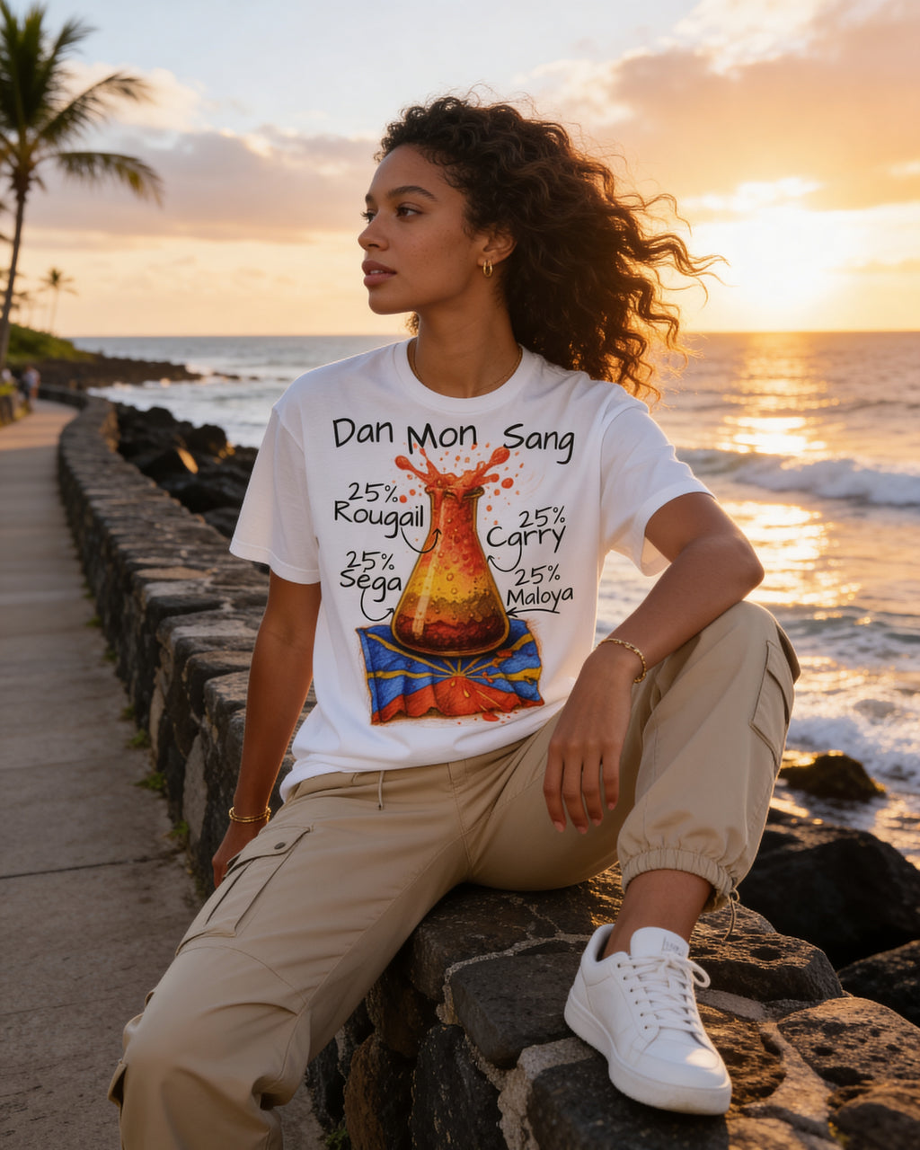 GRAN GUÈL - 100%  La Réunion - T-Shirt unisexe - "DAN MON SANG"