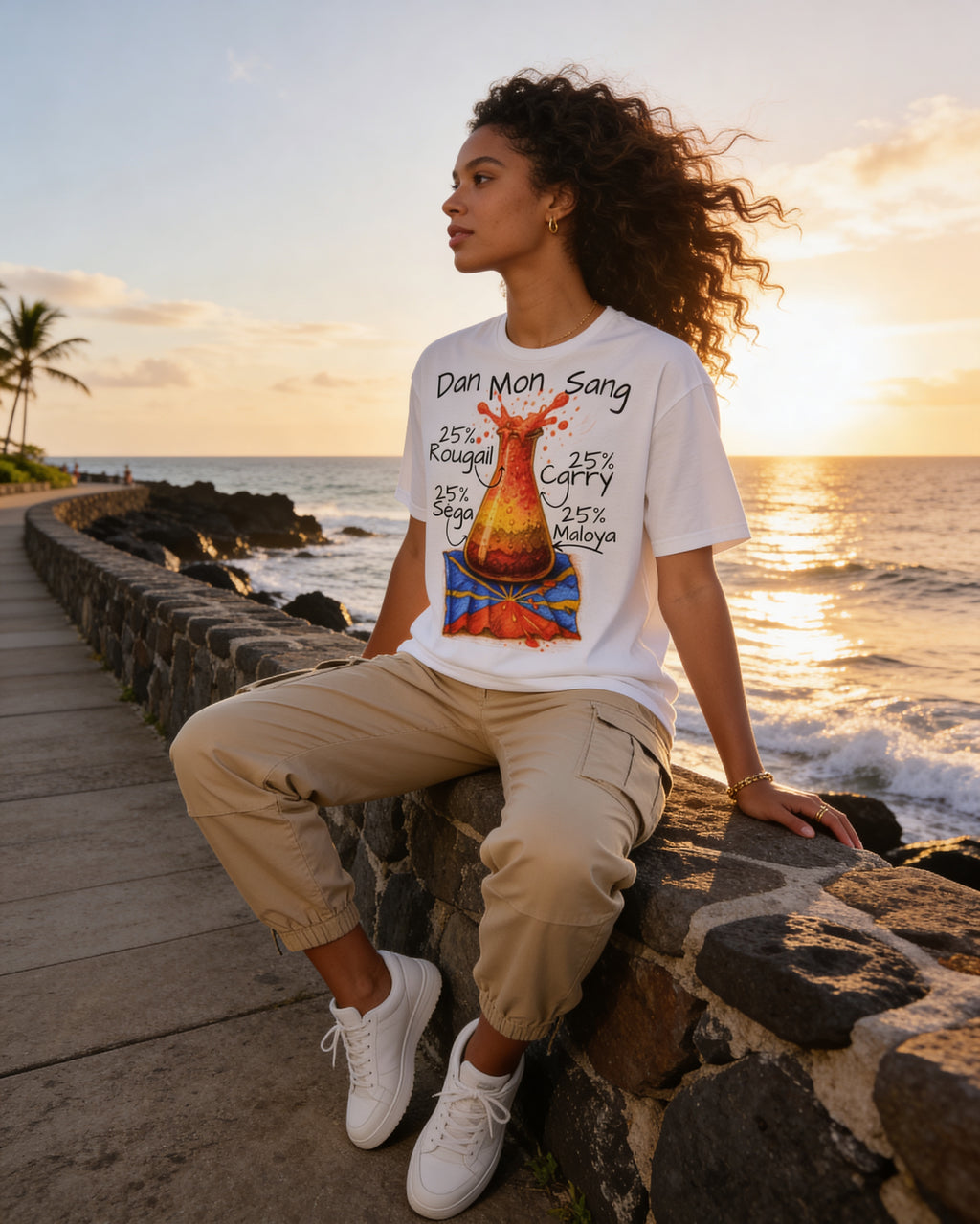 GRAN GUÈL - 100%  La Réunion - T-Shirt unisexe - "DAN MON SANG"