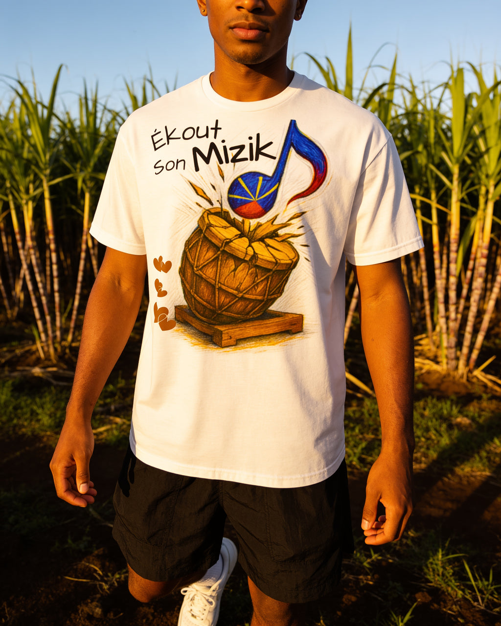 GRAN GUÈL - 100%  La Réunion - T-Shirt unisexe - "ÉKOUT SON MIZIK"