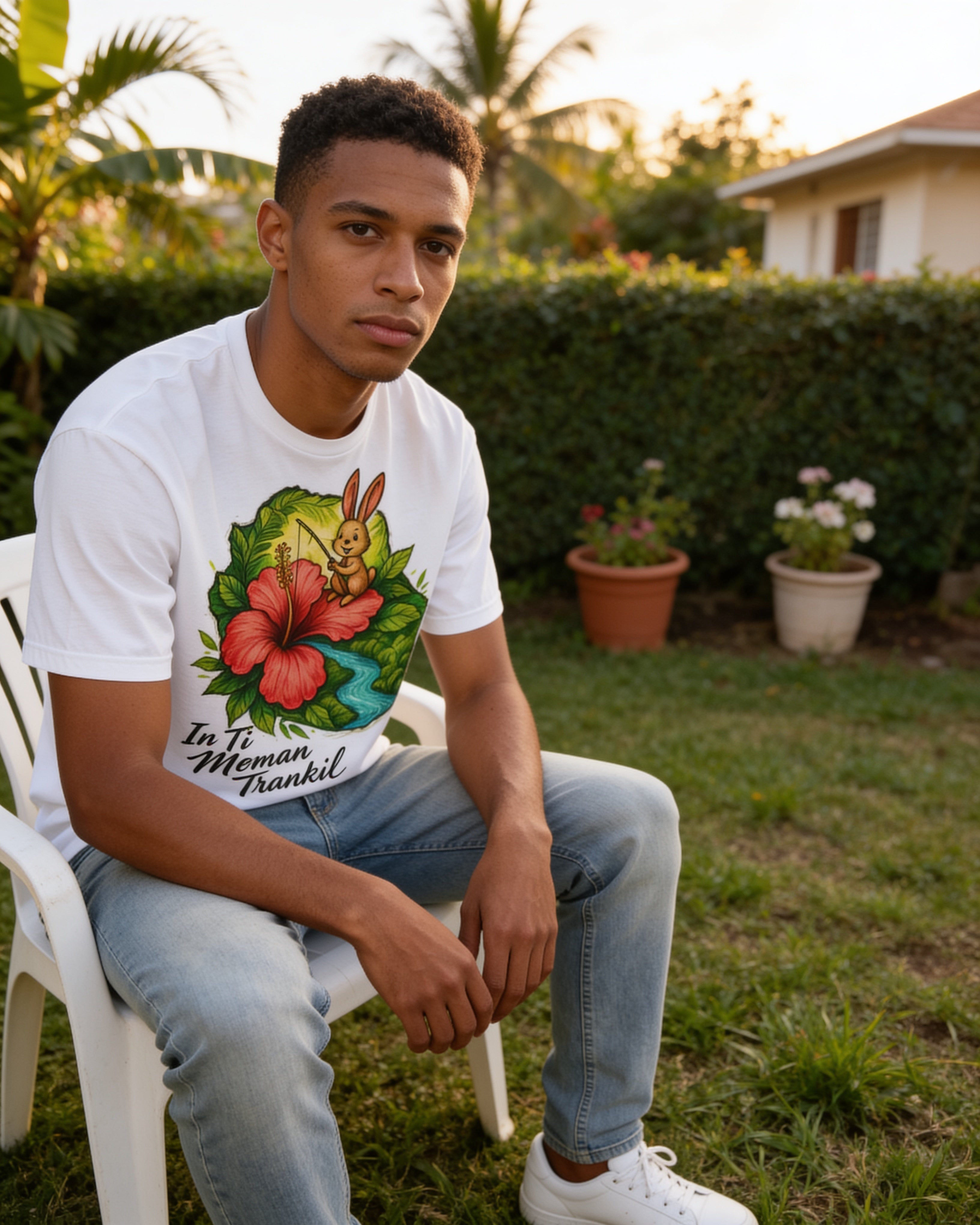GRAN GUÈL - 100%  La Réunion - T-Shirt unisexe - "IN TI MOMAN TRANKIL"