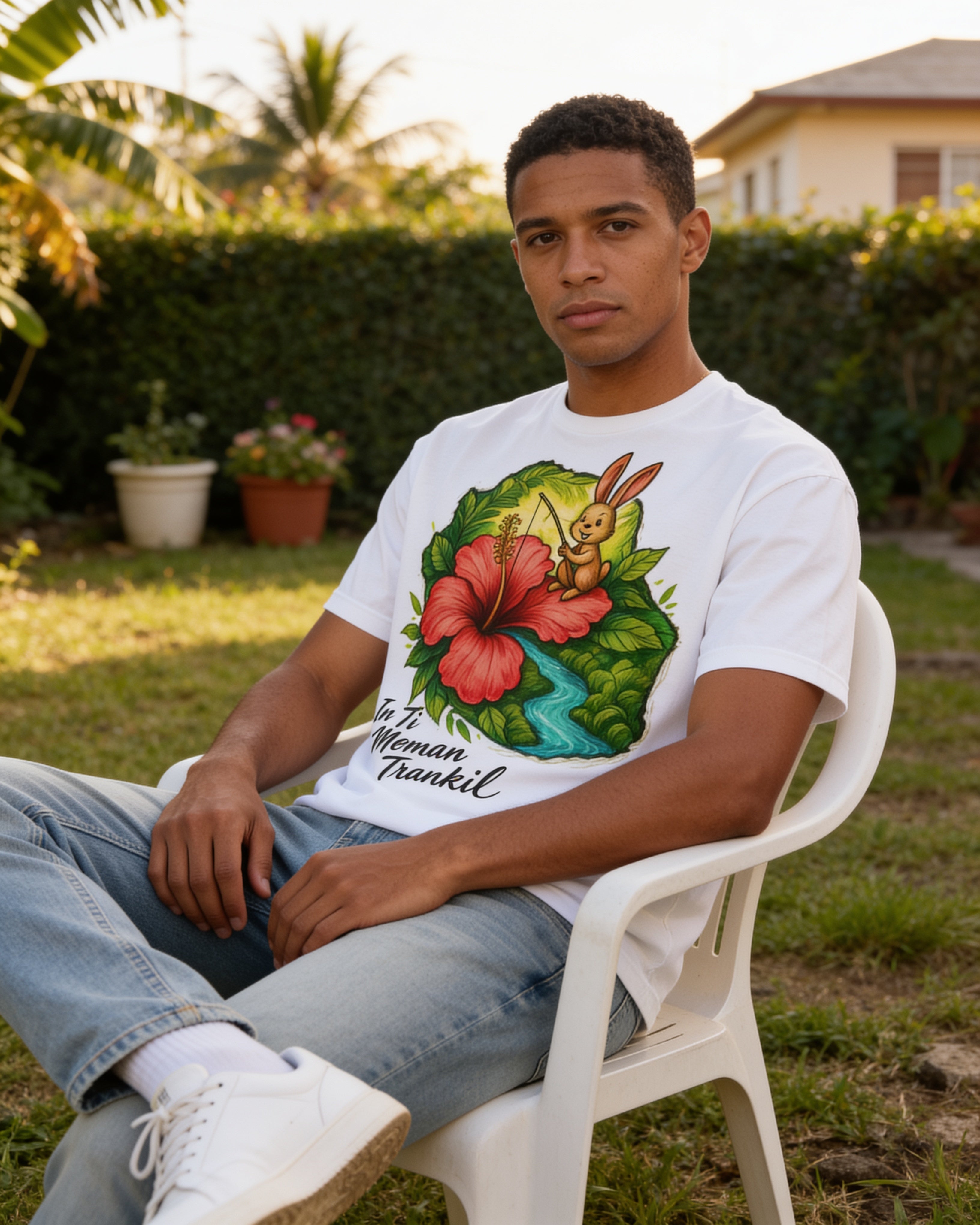 GRAN GUÈL - 100%  La Réunion - T-Shirt unisexe - "IN TI MOMAN TRANKIL"