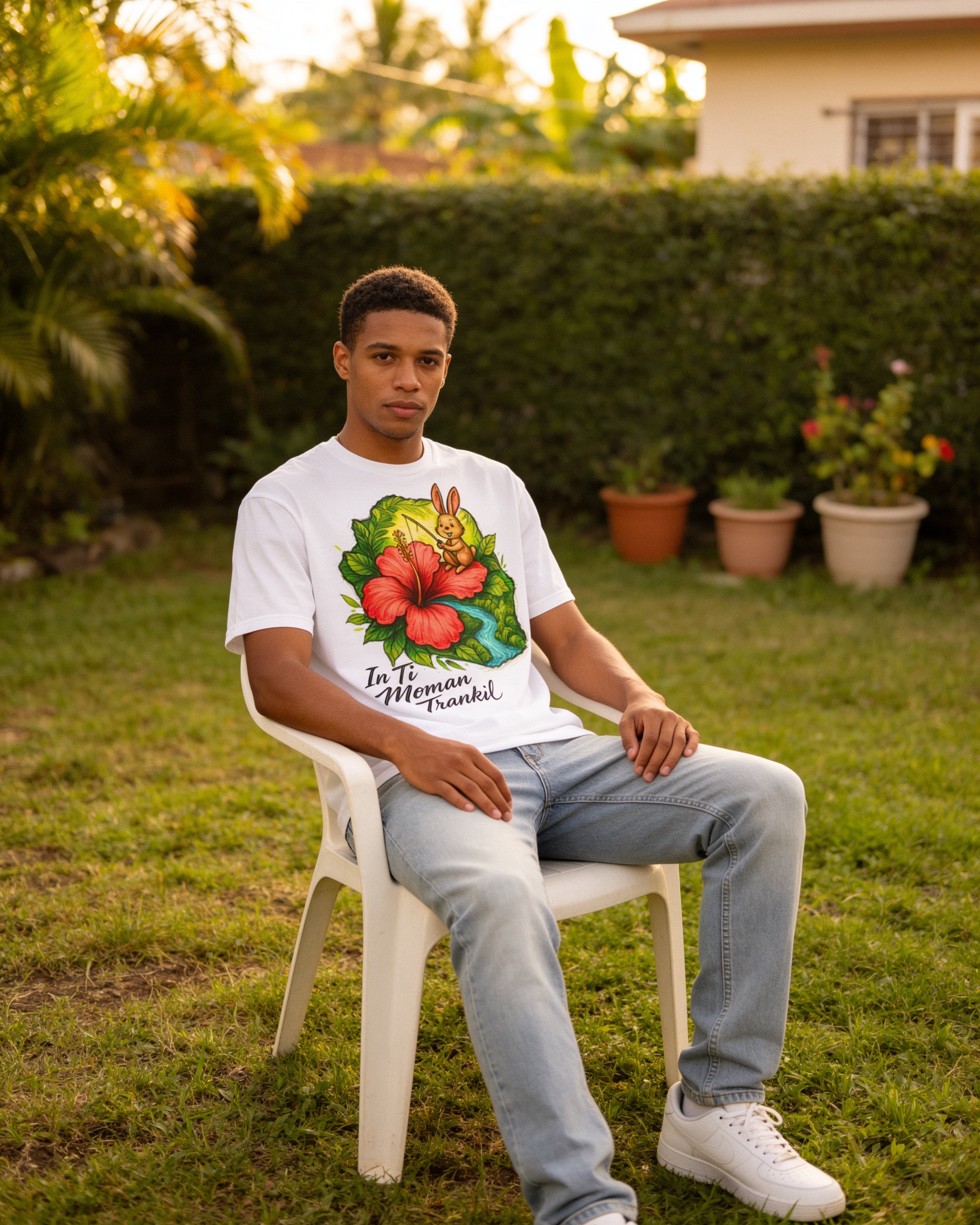 GRAN GUÈL - 100%  La Réunion - T-Shirt unisexe - "IN TI MOMAN TRANKIL"