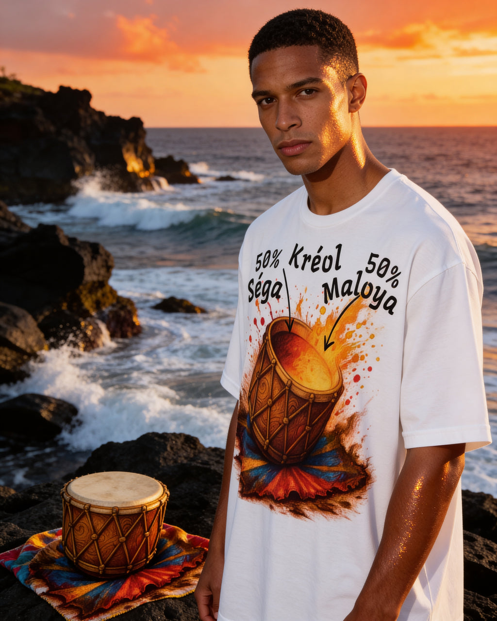 GRAN GUÈL - 100%  La Réunion - T-Shirt unisexe - "KRÉOL SÉGA MALOYA"