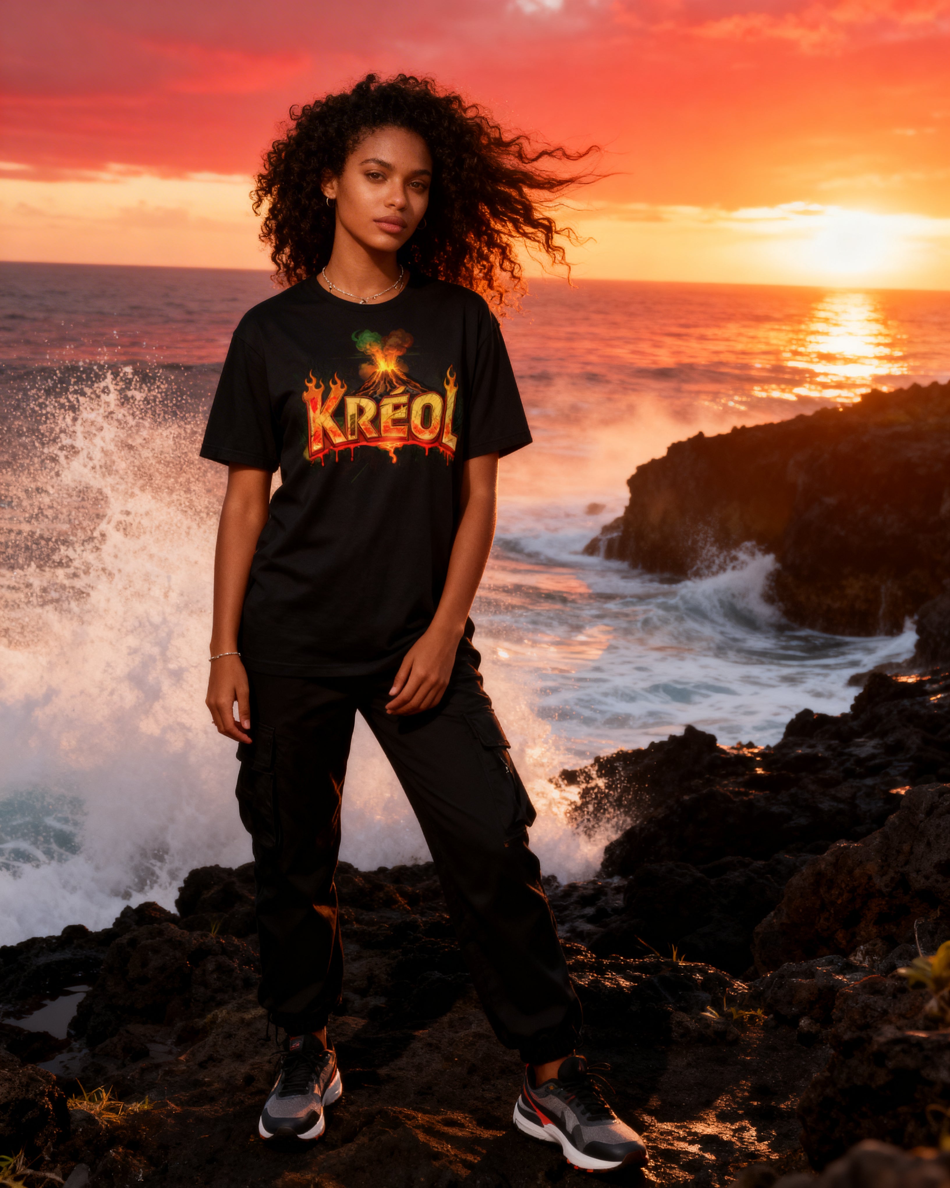 GRAN GUÈL - 100%  La Réunion - T-Shirt unisexe - "KRÉOL VOLCAN"