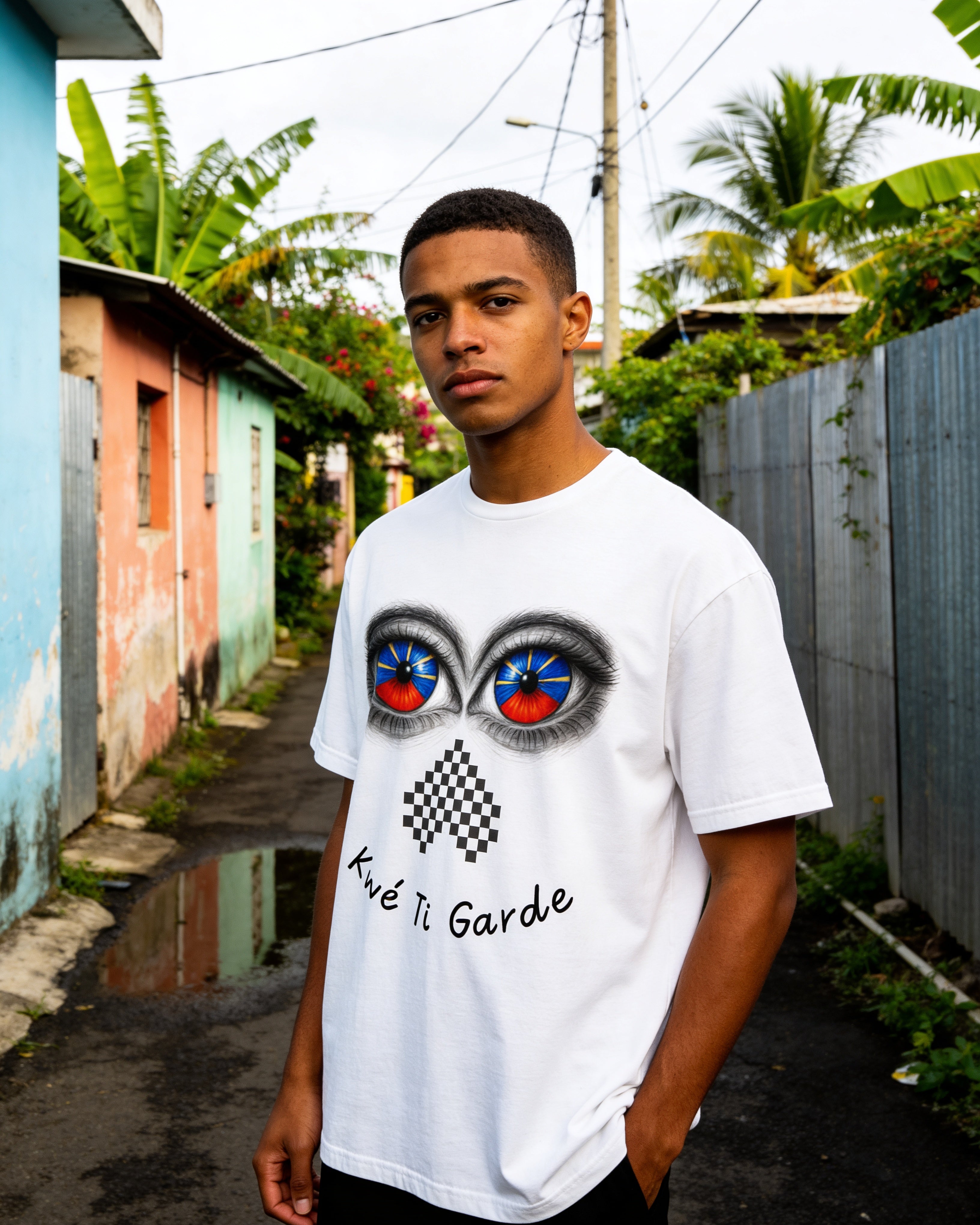 GRAN GUÈL - 100%  La Réunion - T-Shirt unisexe - "KWÉ TI GARDE (2)"