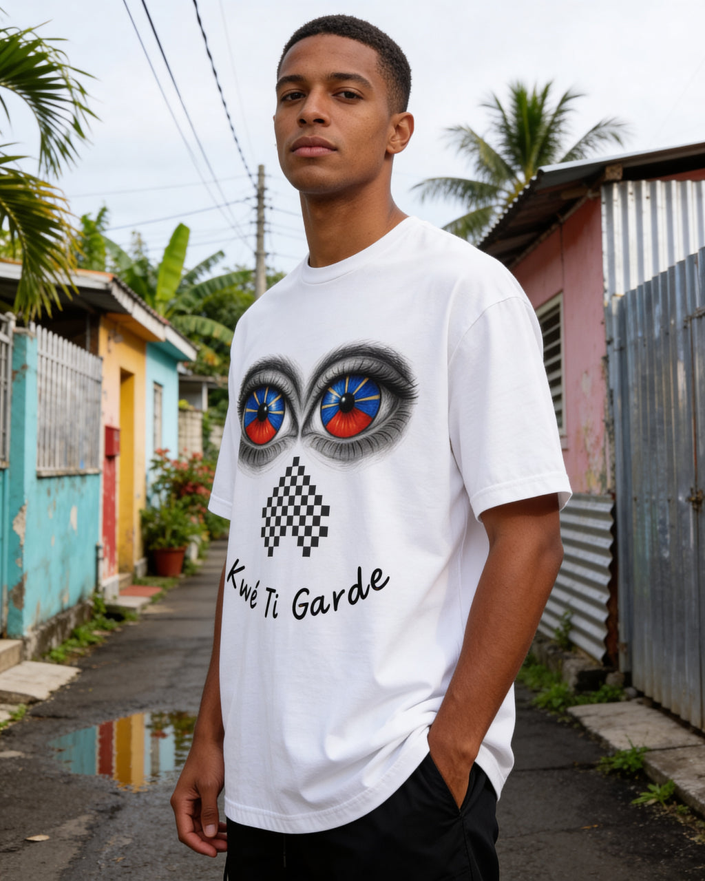 GRAN GUÈL - 100%  La Réunion - T-Shirt unisexe - "KWÉ TI GARDE (2)"