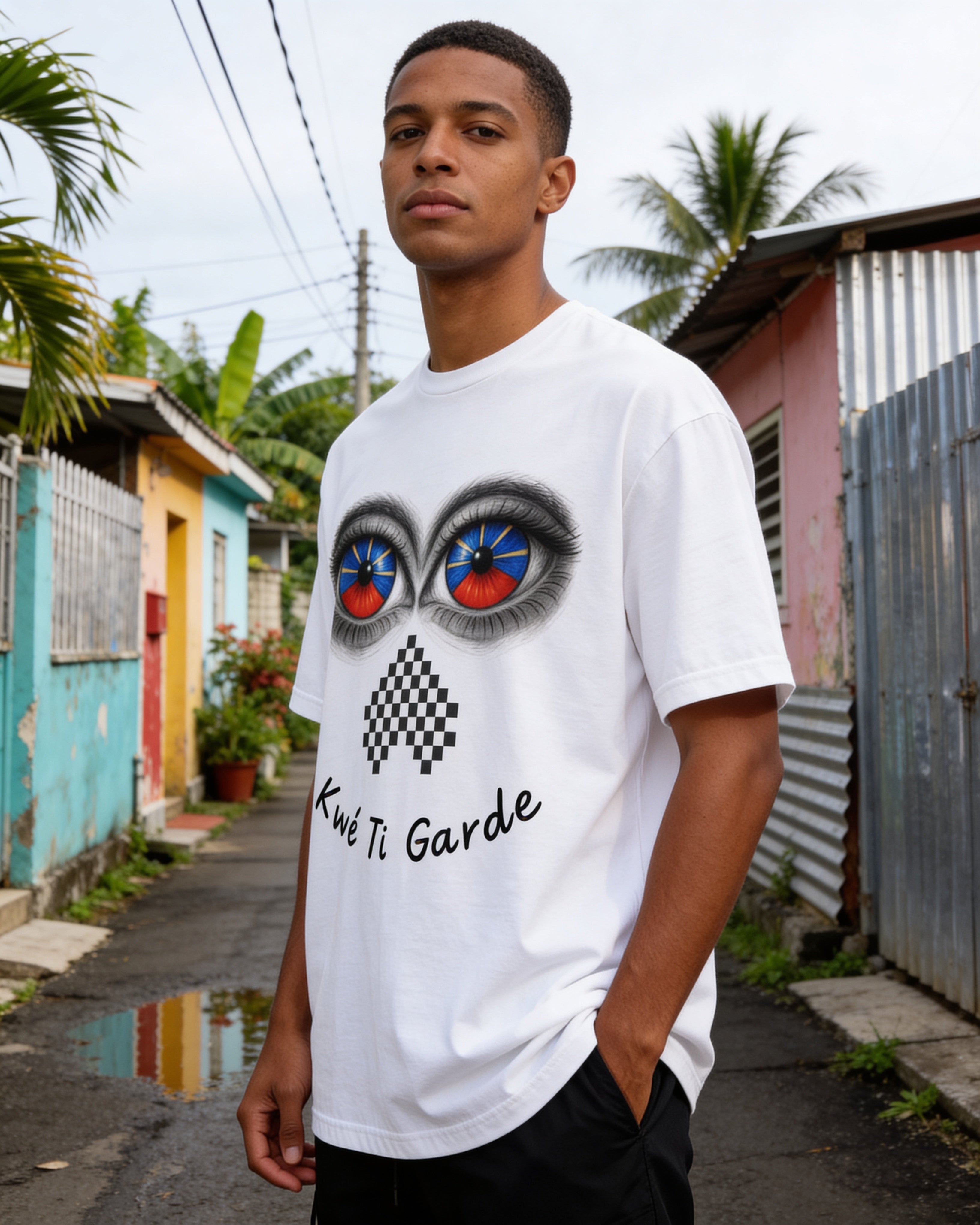 GRAN GUÈL - 100%  La Réunion - T-Shirt unisexe - "KWÉ TI GARDE (2)"