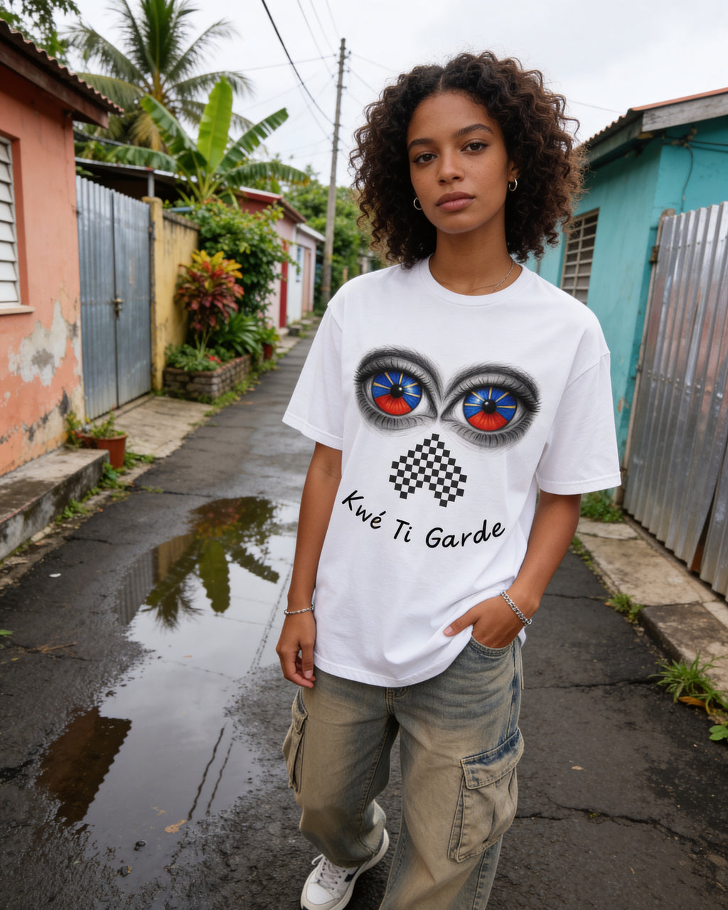 GRAN GUÈL - 100%  La Réunion - T-Shirt unisexe - "KWÉ TI GARDE (2)"