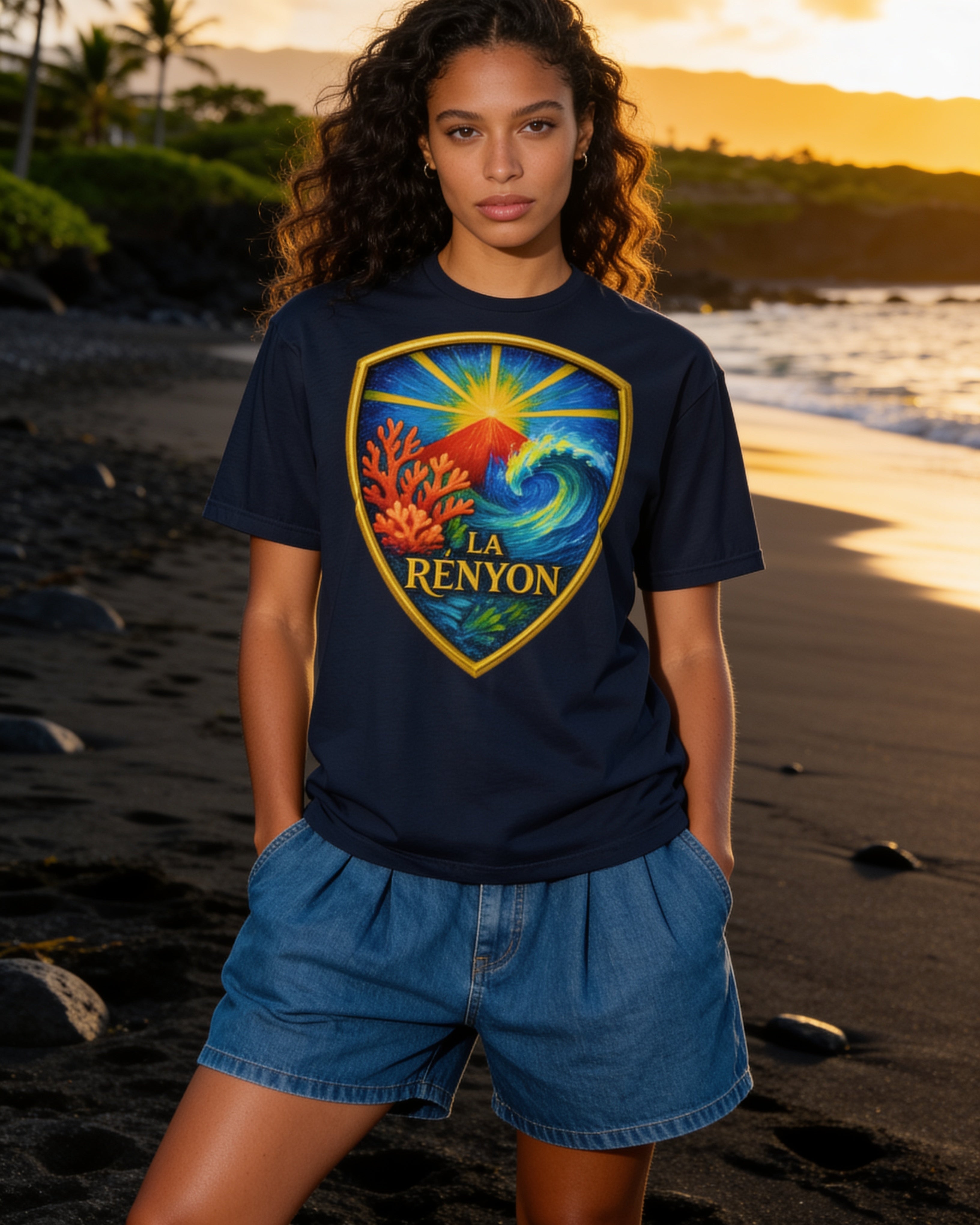 GRAN GUÈL - 100%  La Réunion - T-Shirt unisexe - "LA RÉNYON (4)"