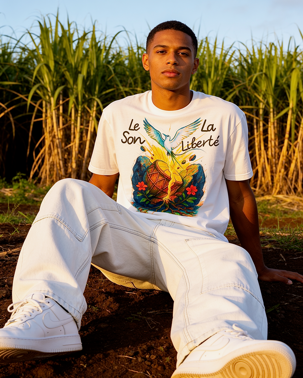 GRAN GUÈL - 100%  La Réunion - T-Shirt unisexe - "LE SON LA LIBERTÉ"
