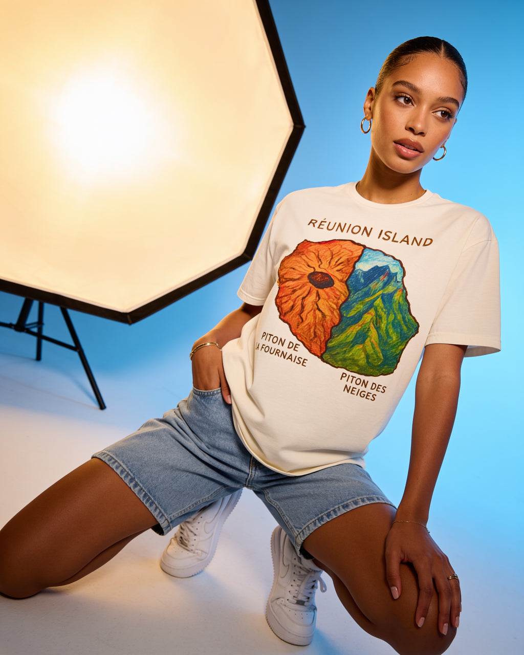 GRAN GUÈL - 100%  La Réunion - T-Shirt unisexe - "LES VOLCANS"