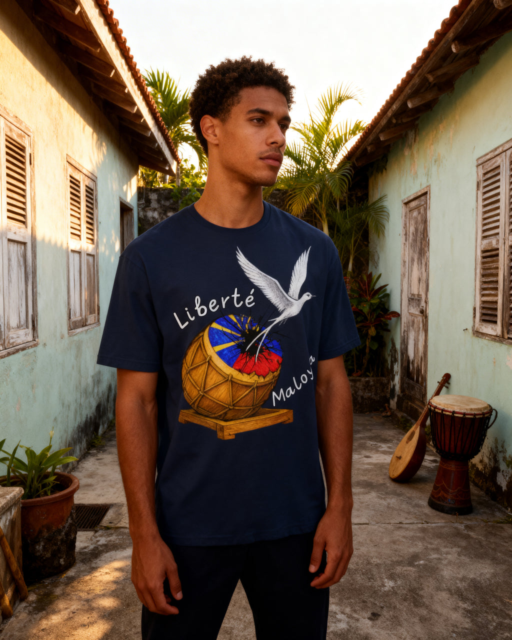 GRAN GUÈL - 100%  La Réunion - T-Shirt unisexe - "LIBERTÉ MALOYA"